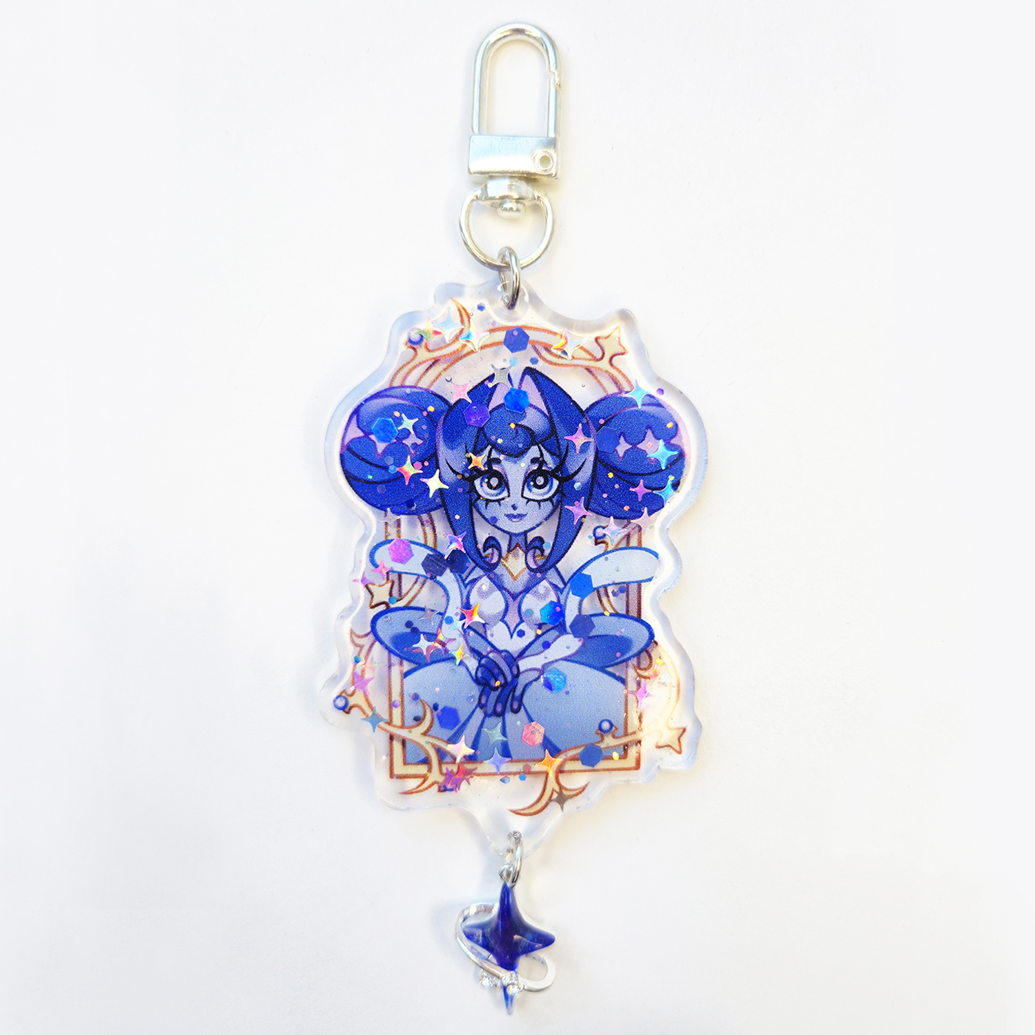 Брелок Гвиневра УФ смола с блёстками