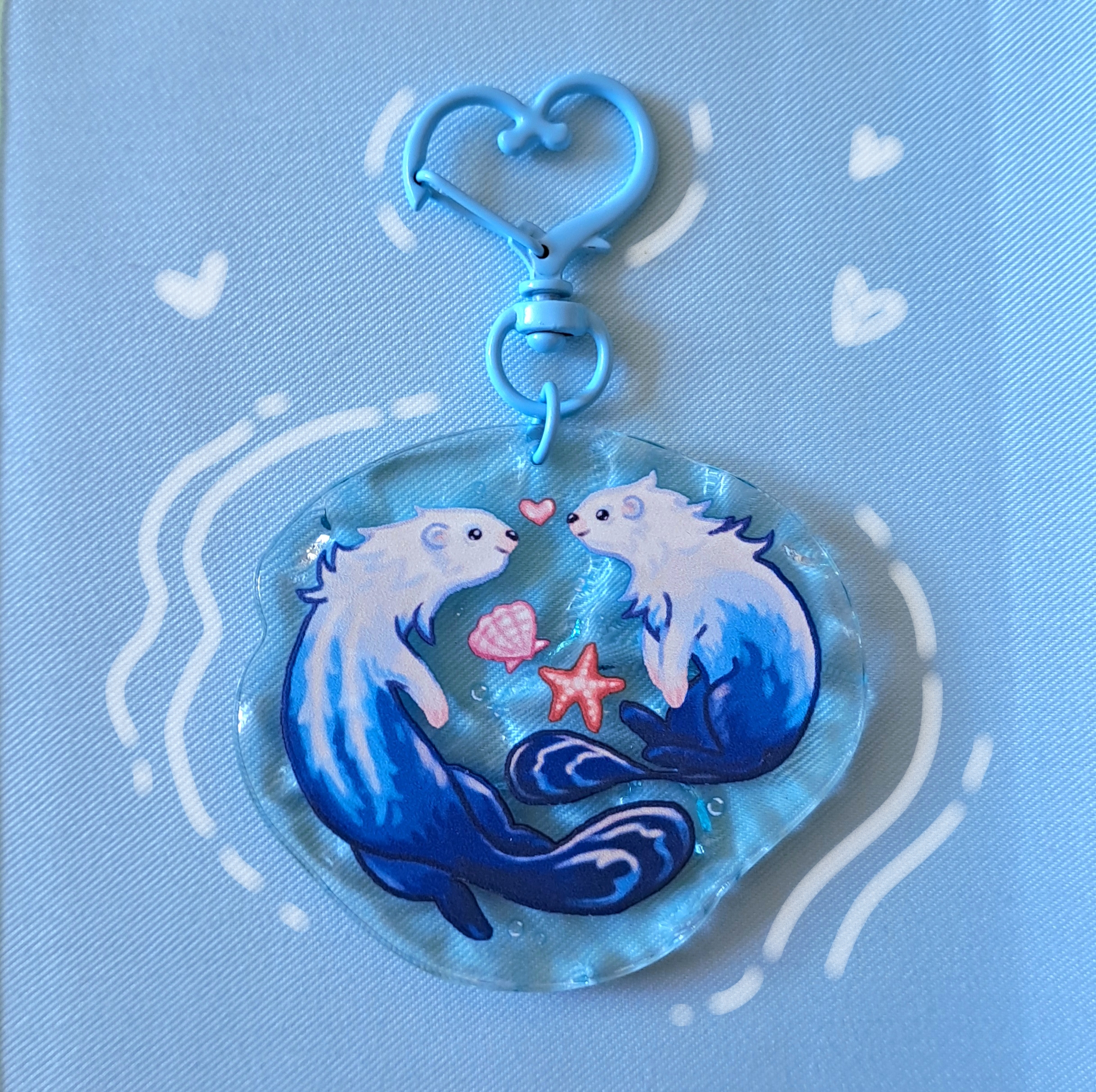 Брелок "Выдры Фонтейна" на водном акриле
