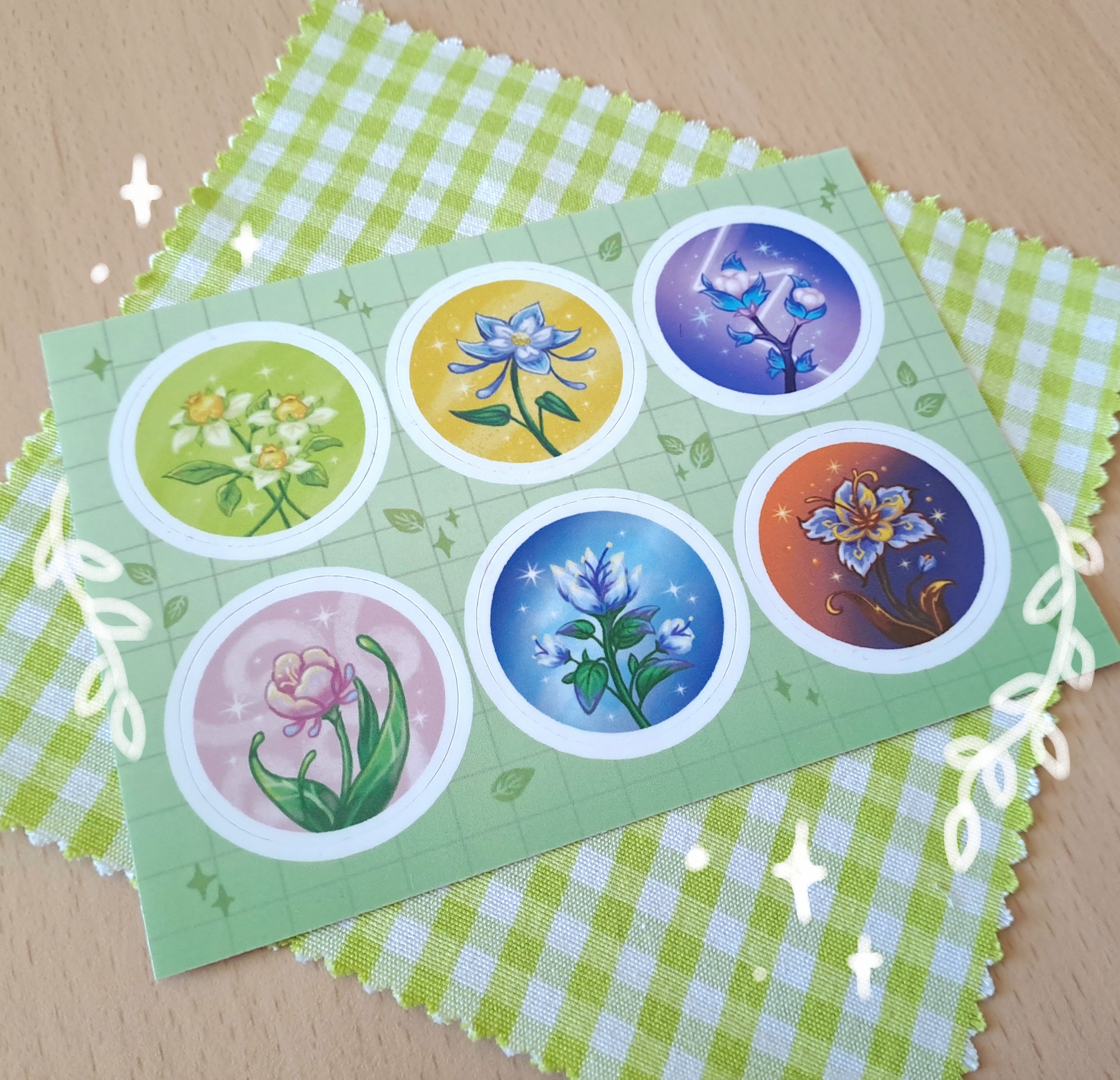 Стикерпак "Цветы Тейвата" А6