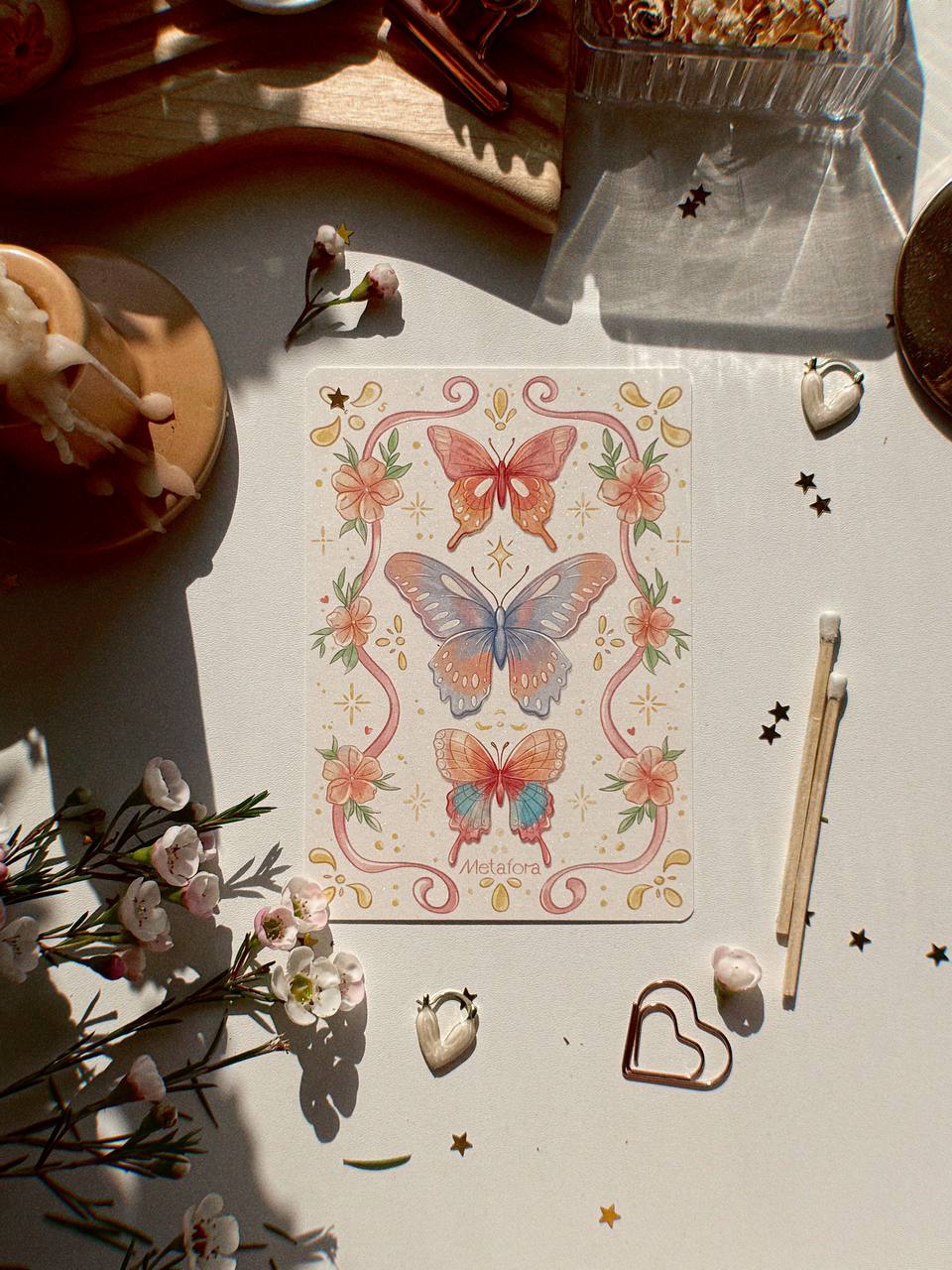 Открытка А6 Бабочки