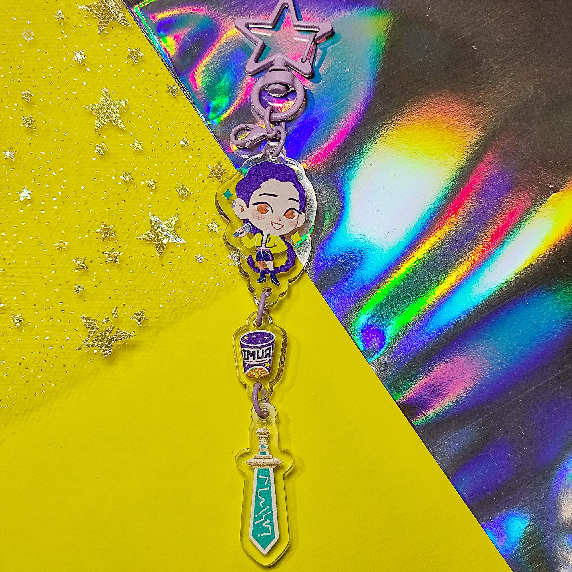 Брелок "Руми Кpop Demon Hunters" тройной