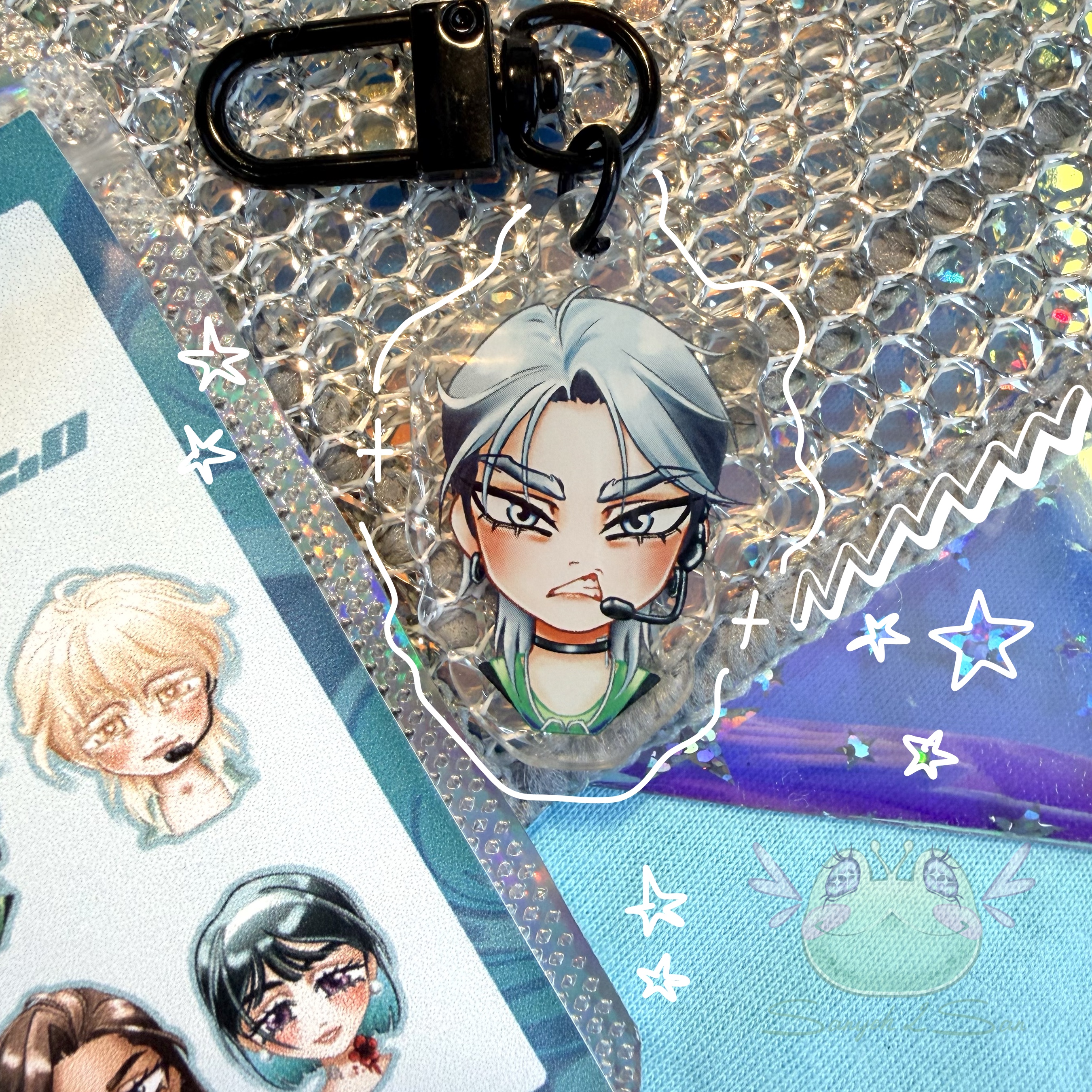 Случ., бр, ТИЛЛ бр., прозрач, дв-ый 4см