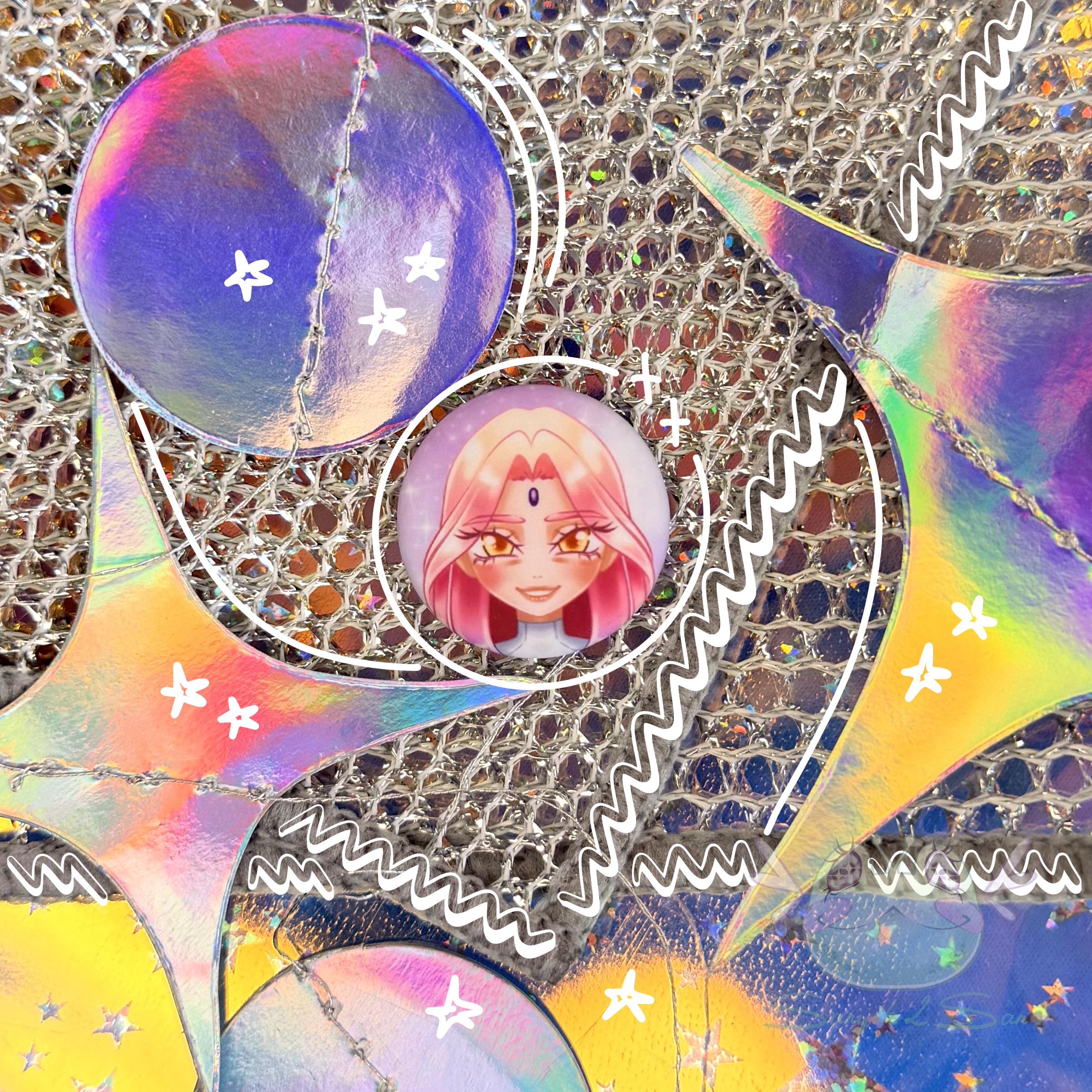 Значок 25мм МИЗИ, Ино., сцена, 2.0 круг мат