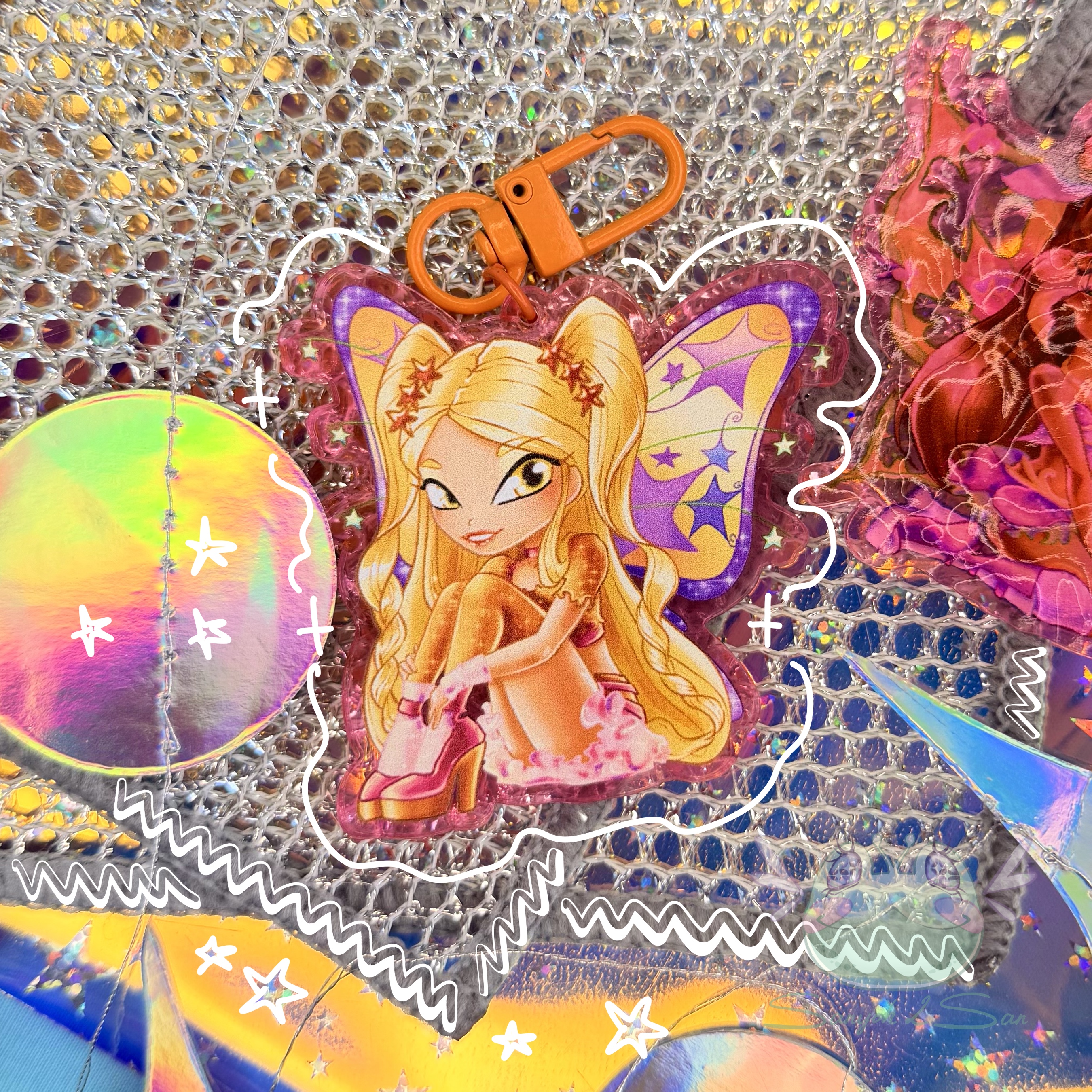 Брелок Винкс, СТЕЛЛА водный акрил, 6 см