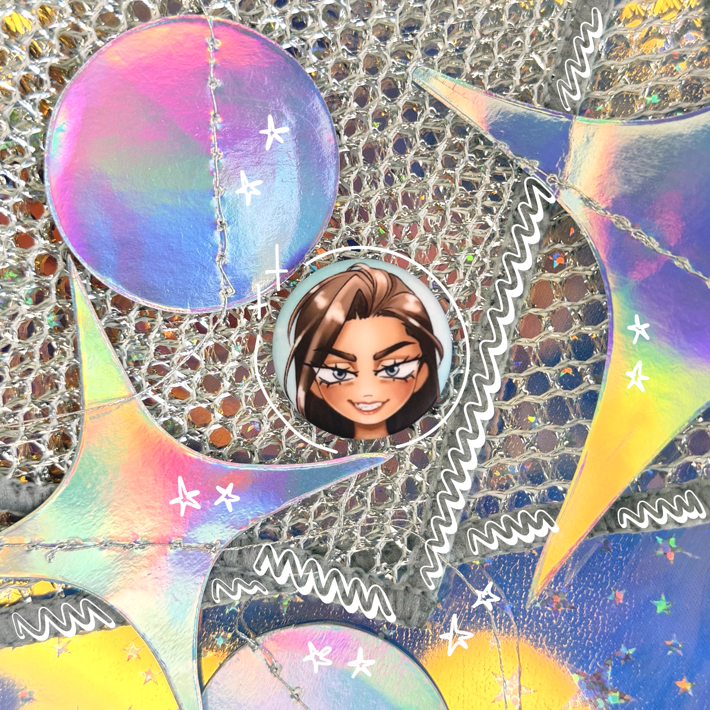 Значок 25мм ХЕНА, Ино., сцена, 2.0 круг мат