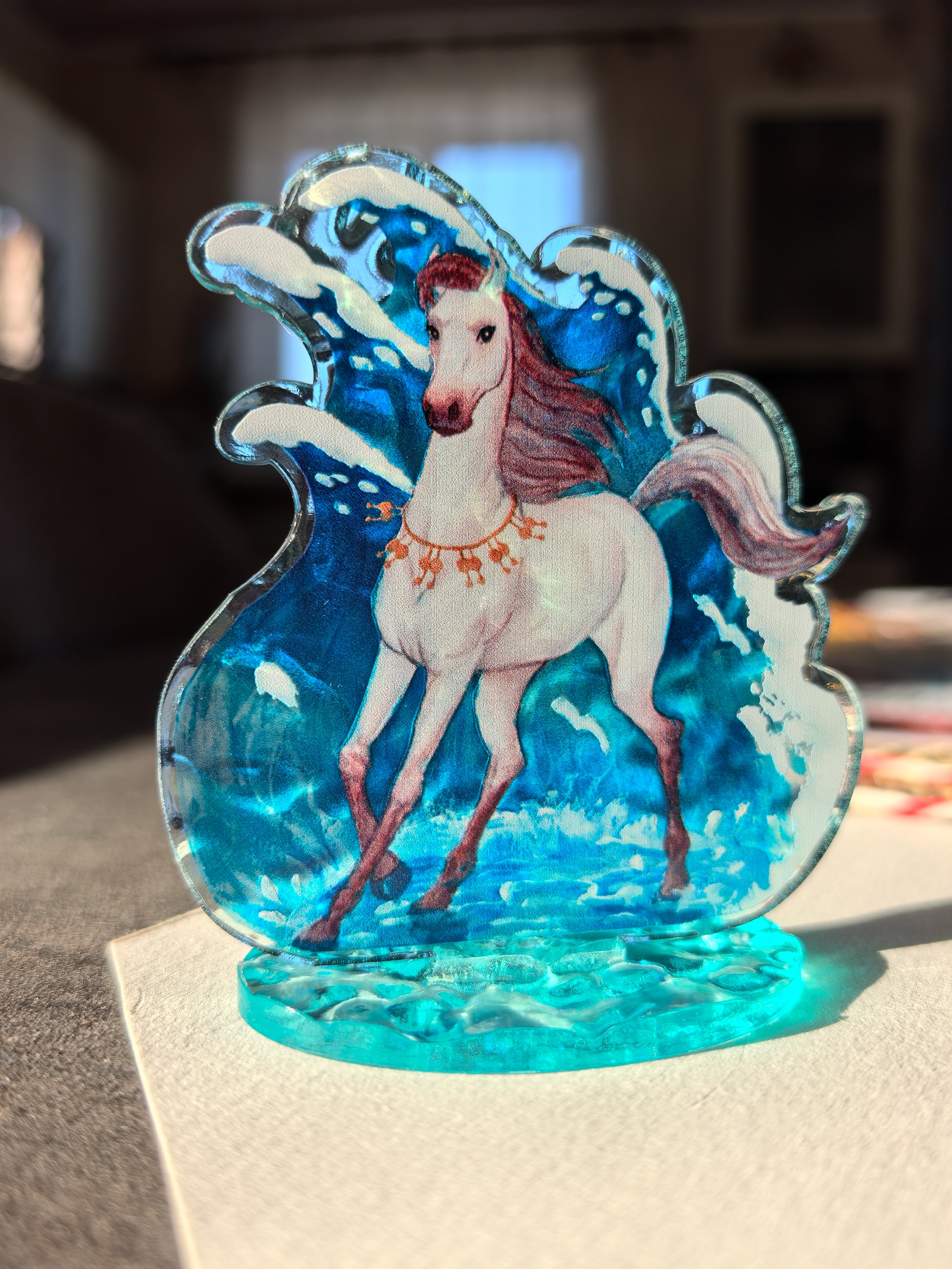 Стенд 8см арабский конь водный акрил