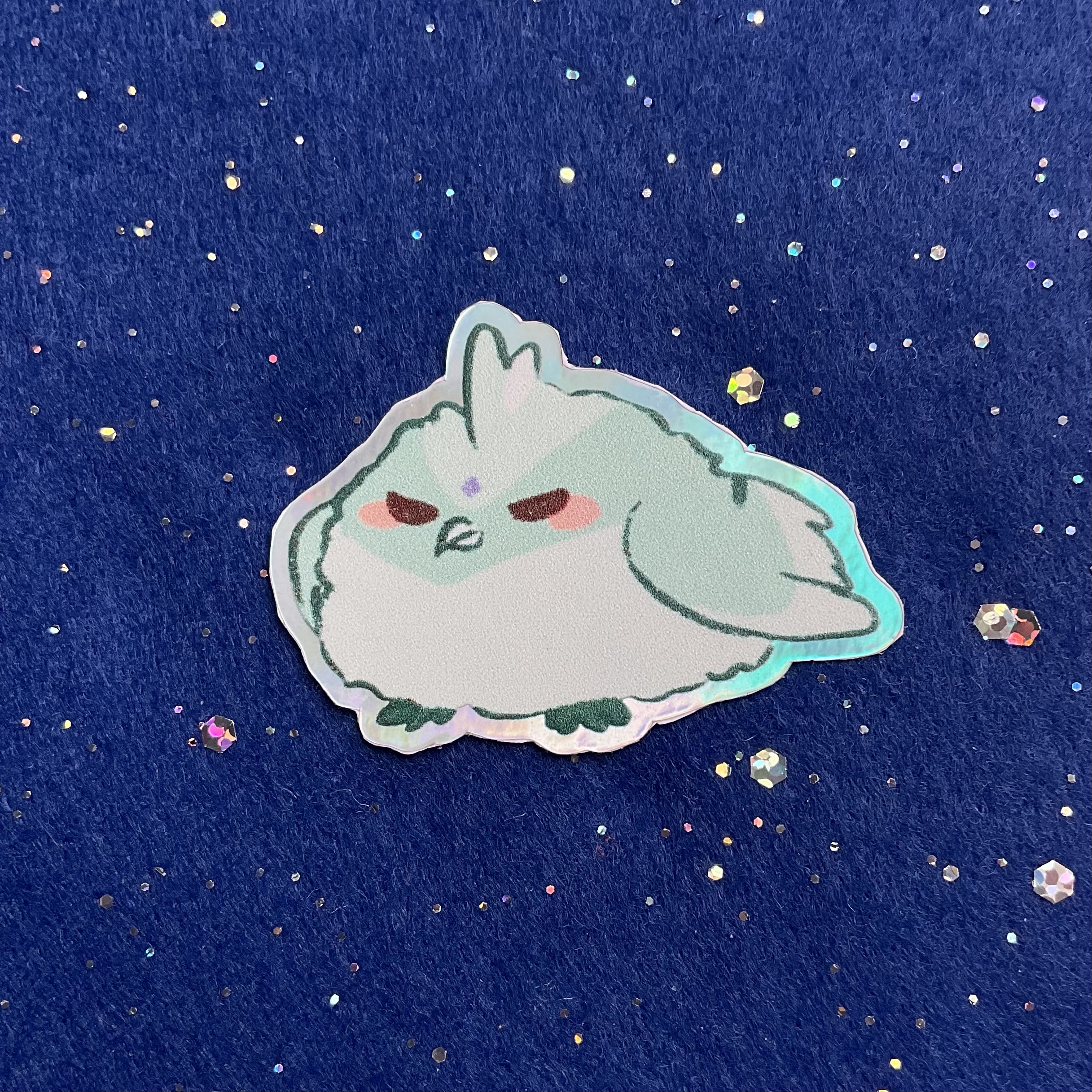 Стикер голо Геншин птичка Сяо