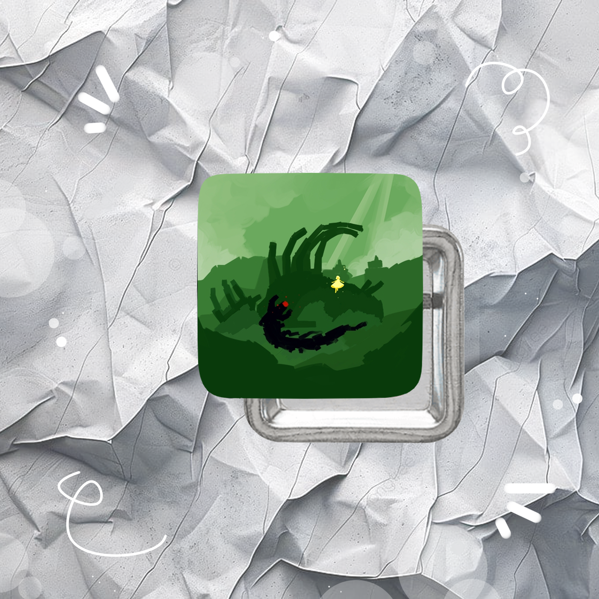 Значок 37мм "sky: пустошь" (диско)