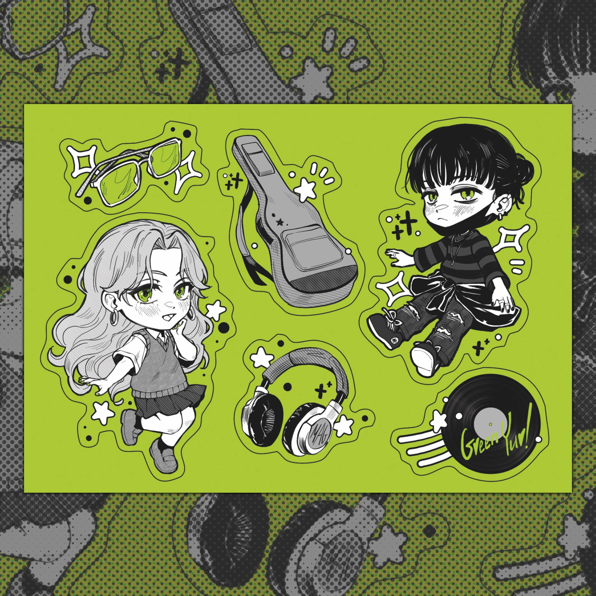 Стикерпак зеленый