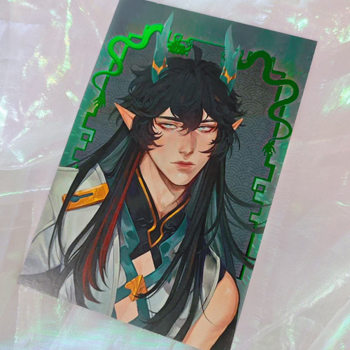 Открытка с фольгой Дань Хэн