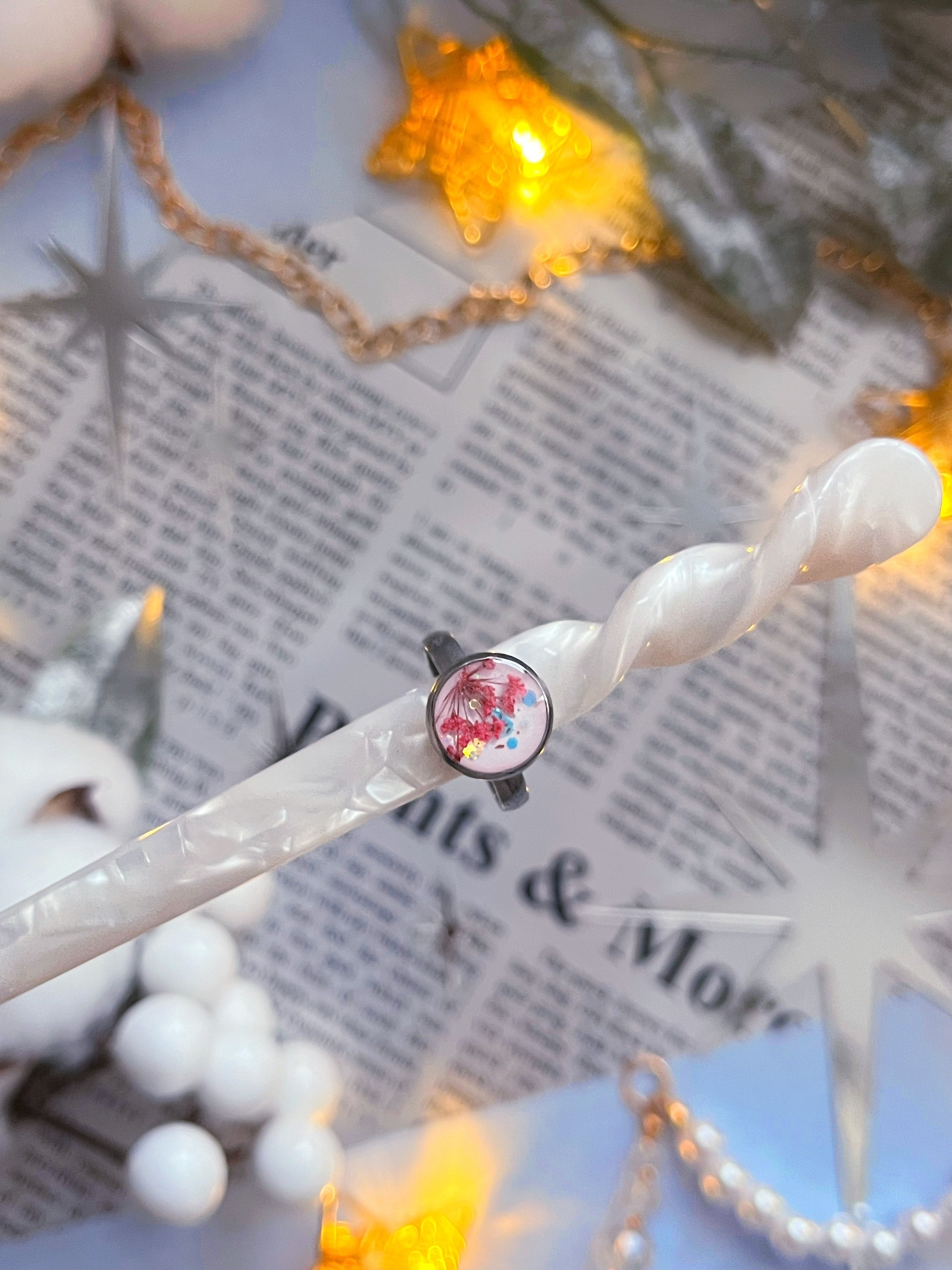 Кольцо розовое S