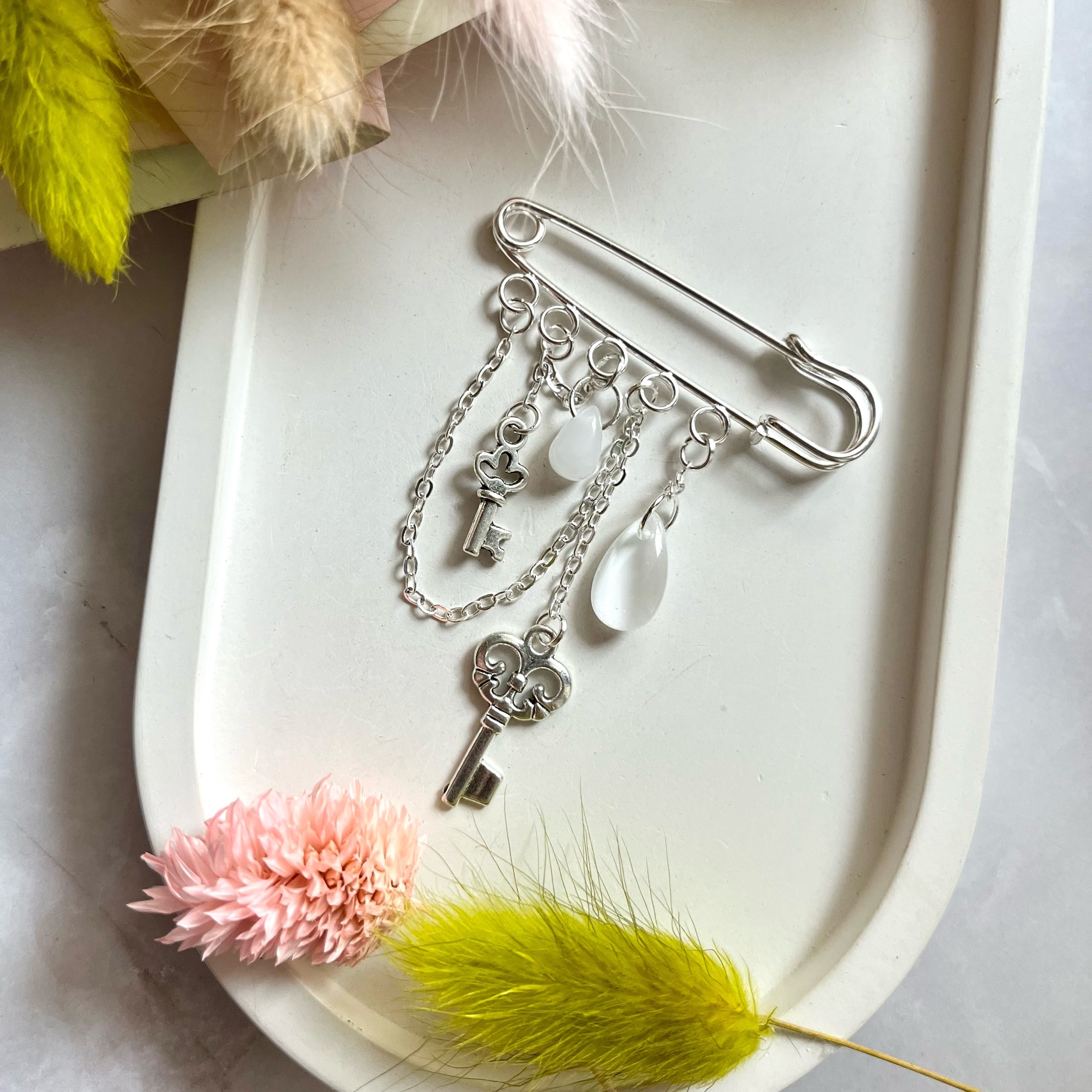 Брошь булавка "Ключи"