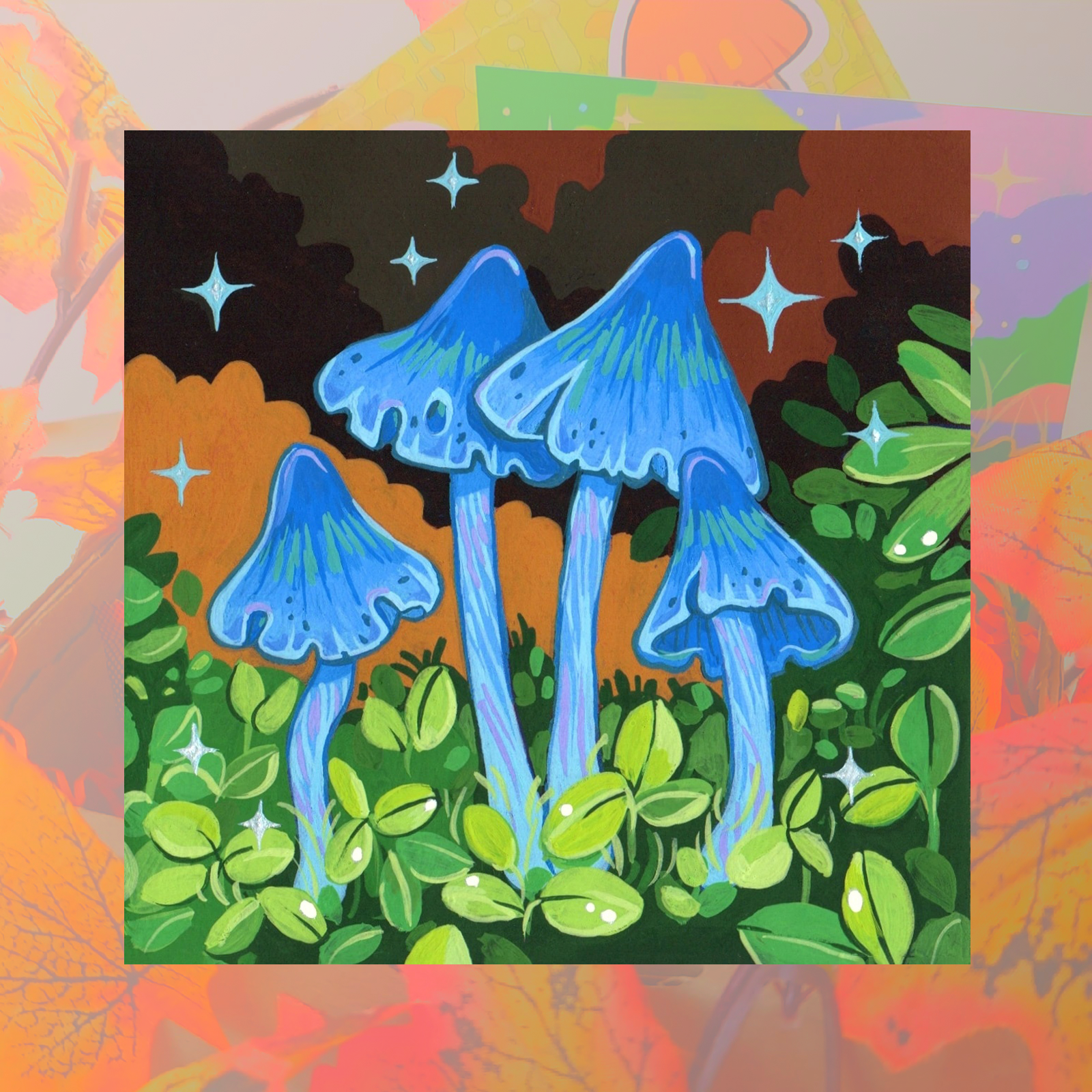 Открытка Небесно-голубой