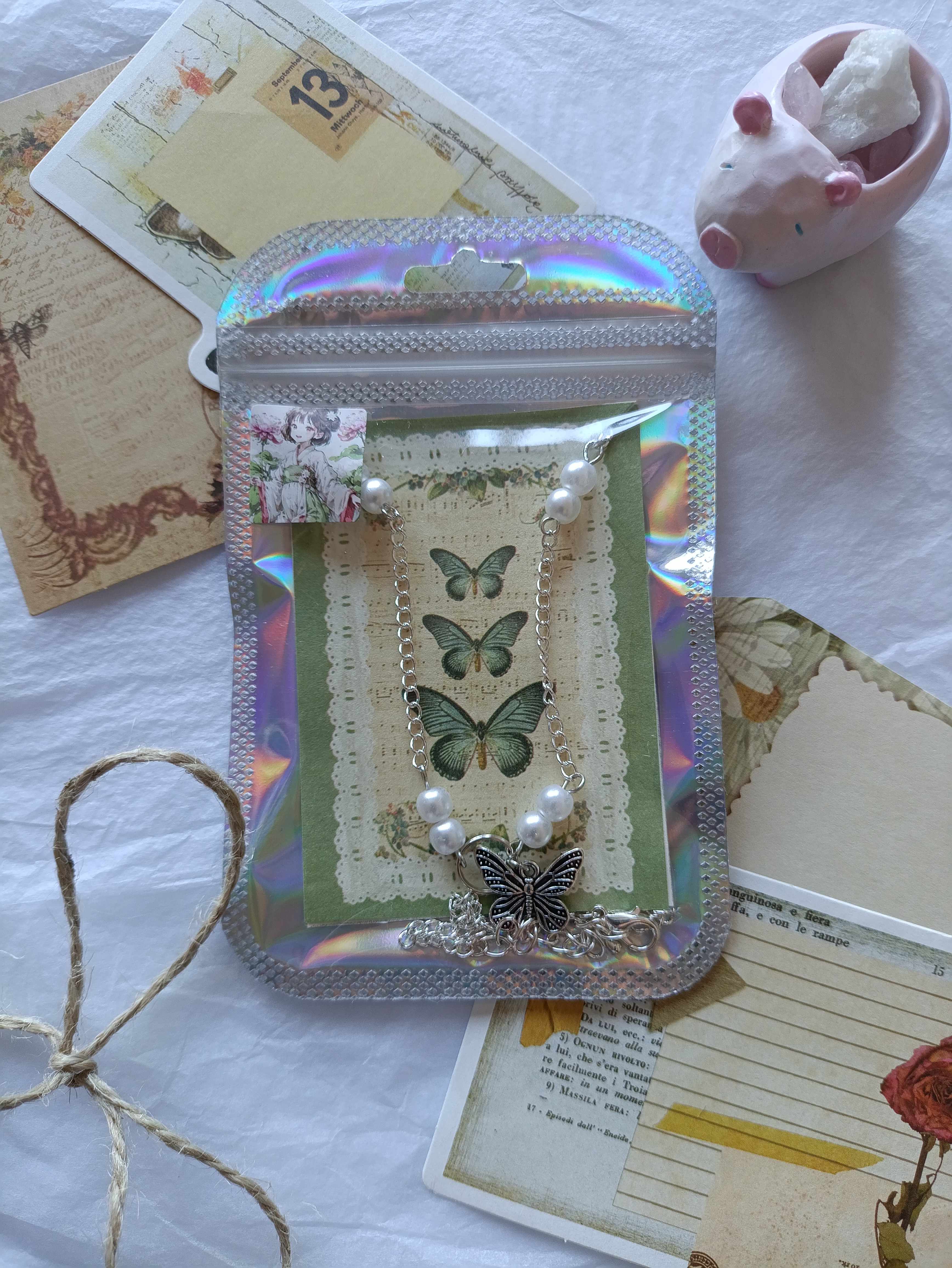 Колье Жемчужная бабочка