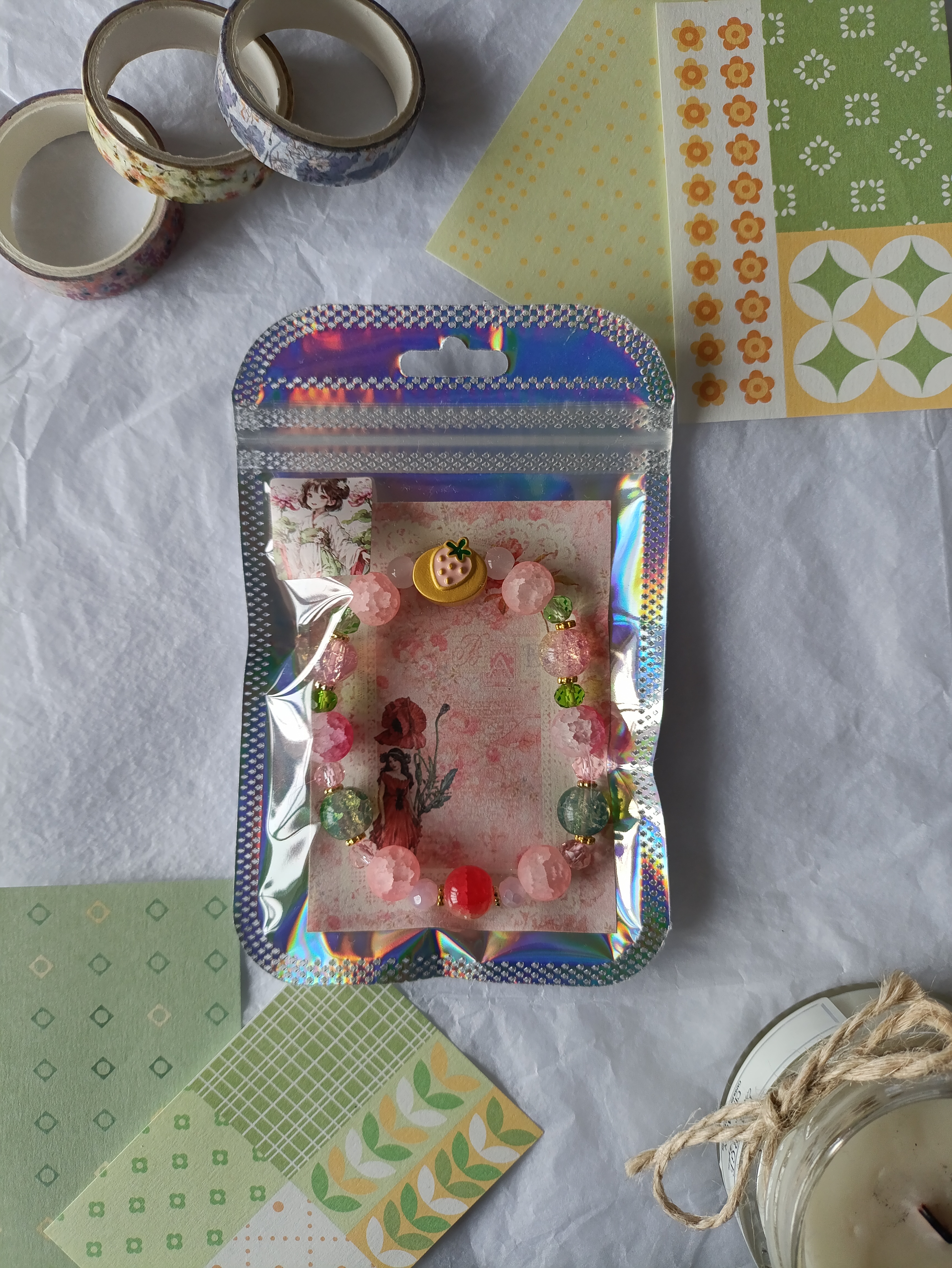 Браслет Розовая клубника