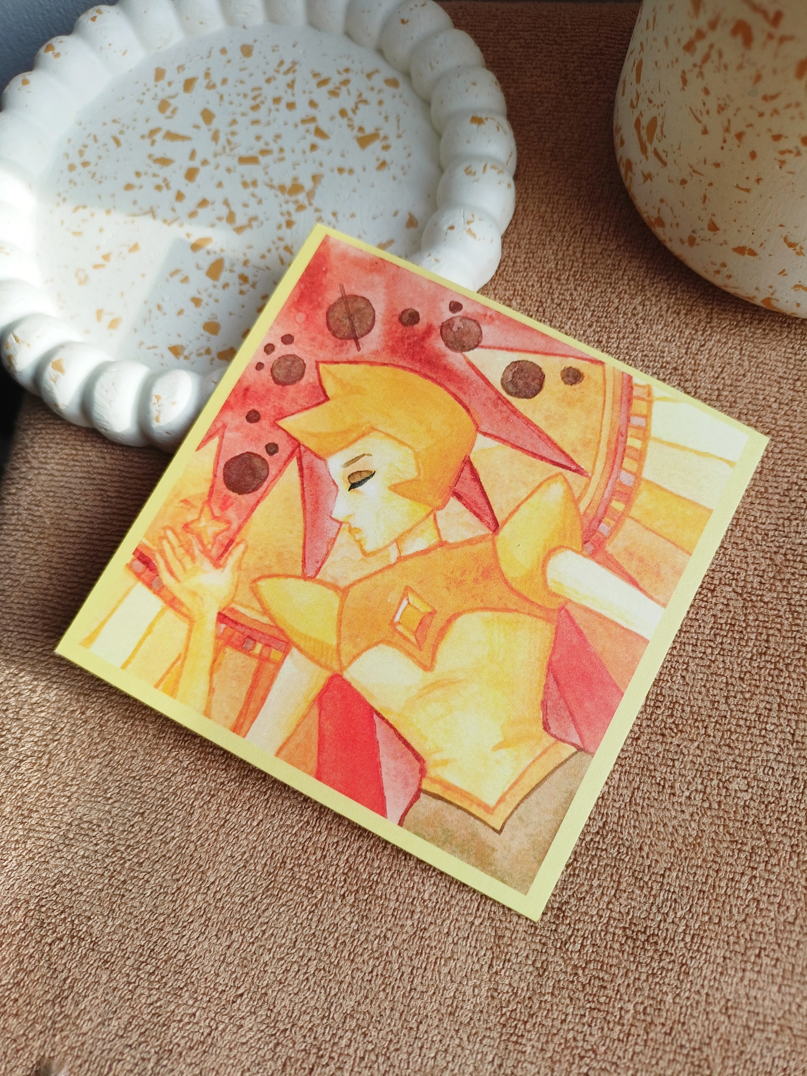 Открытка жёлтая