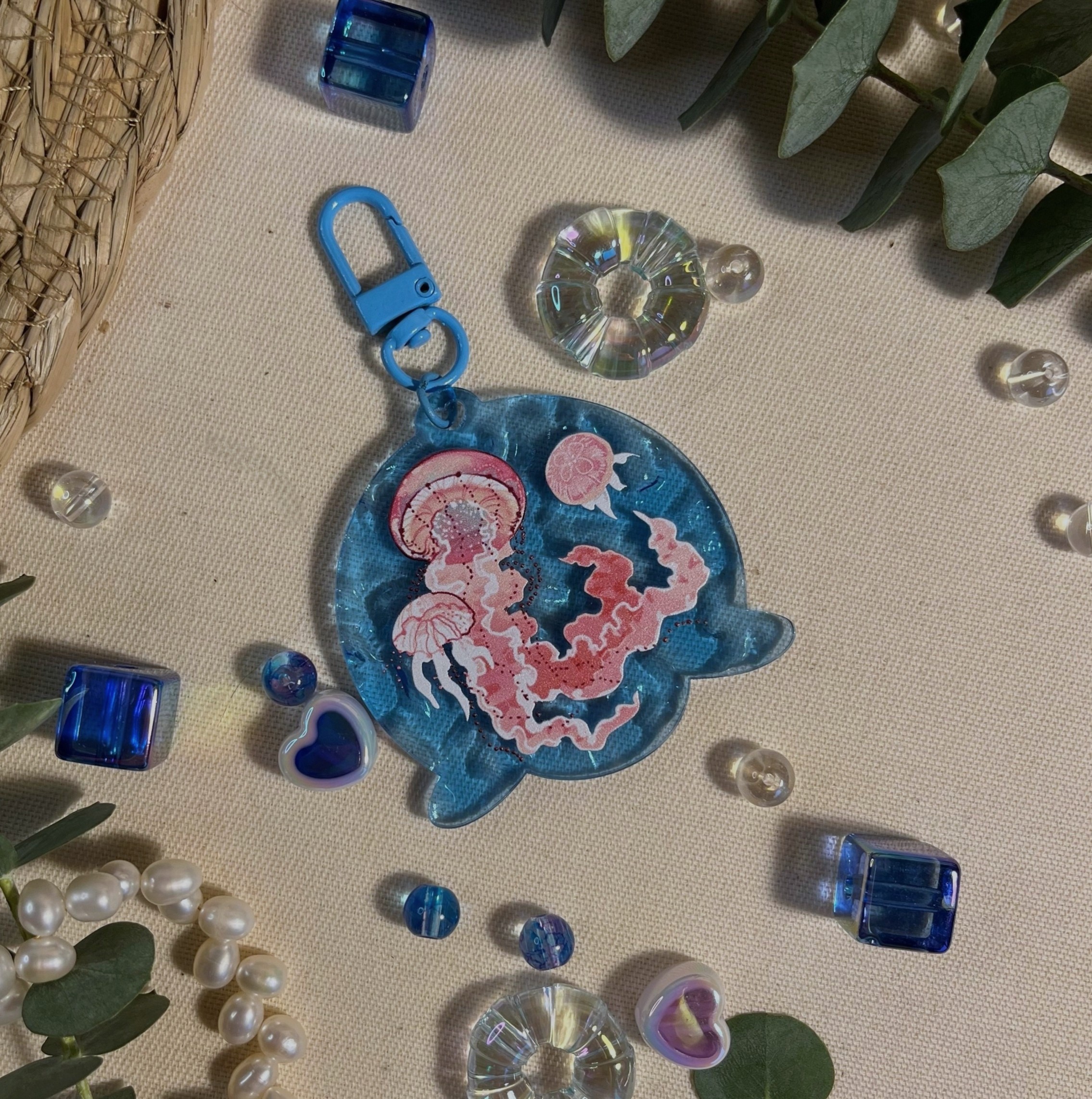 брелок 6см (водн.акрил) медуза