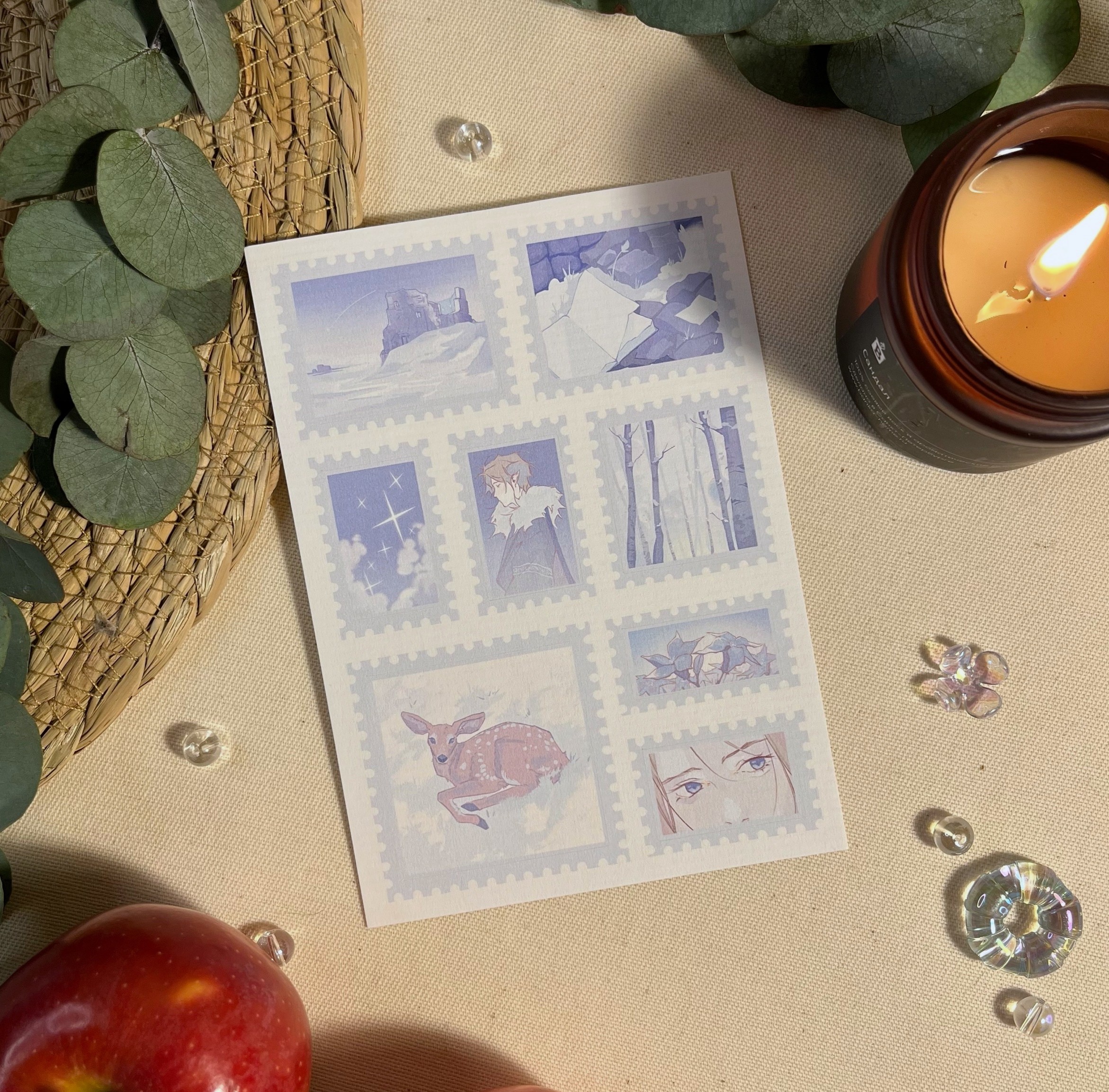 стикеры А6 зимняя сказка / winter tale