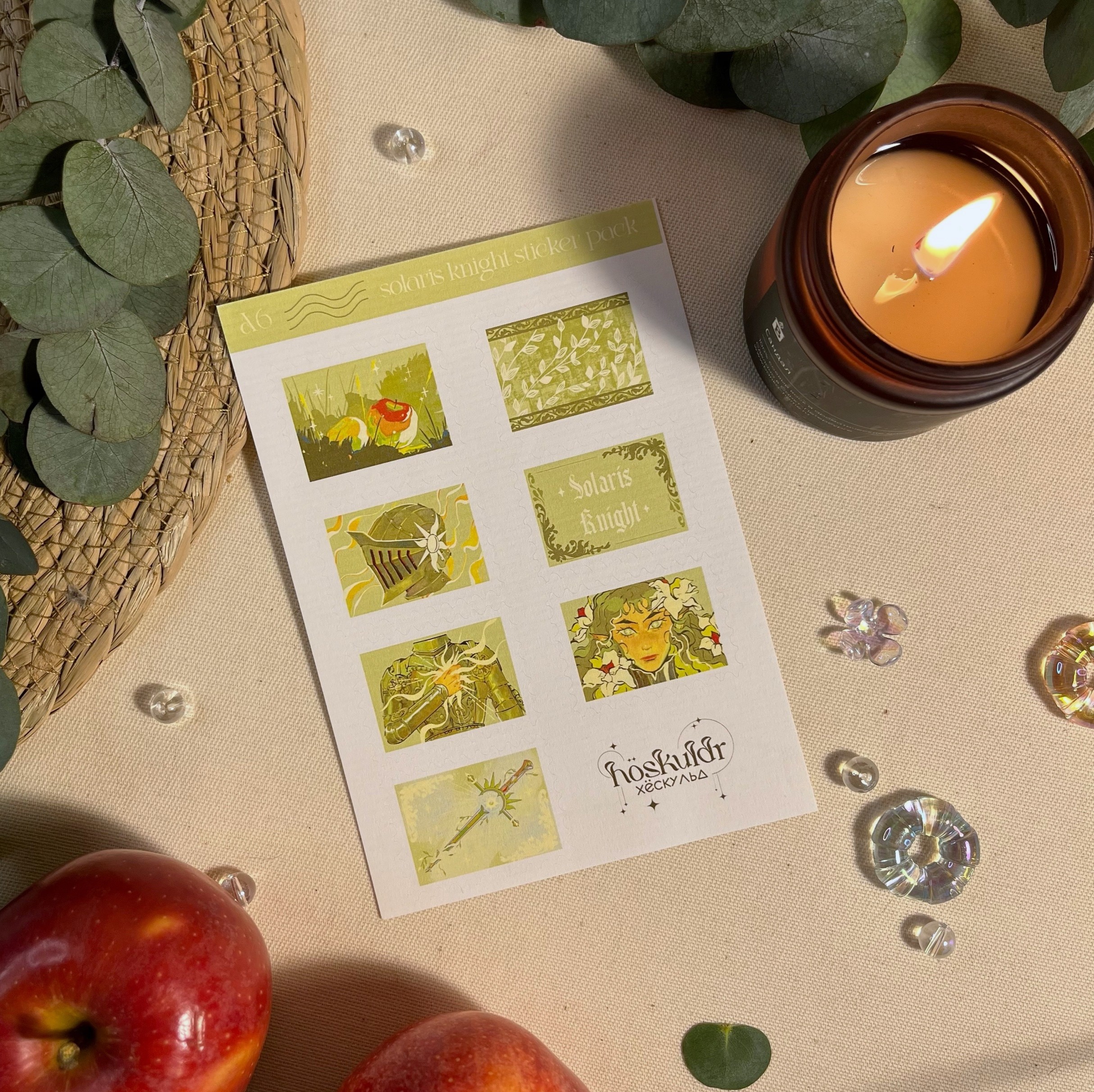 стикеры А6 рыцарь солнца / solaris knight