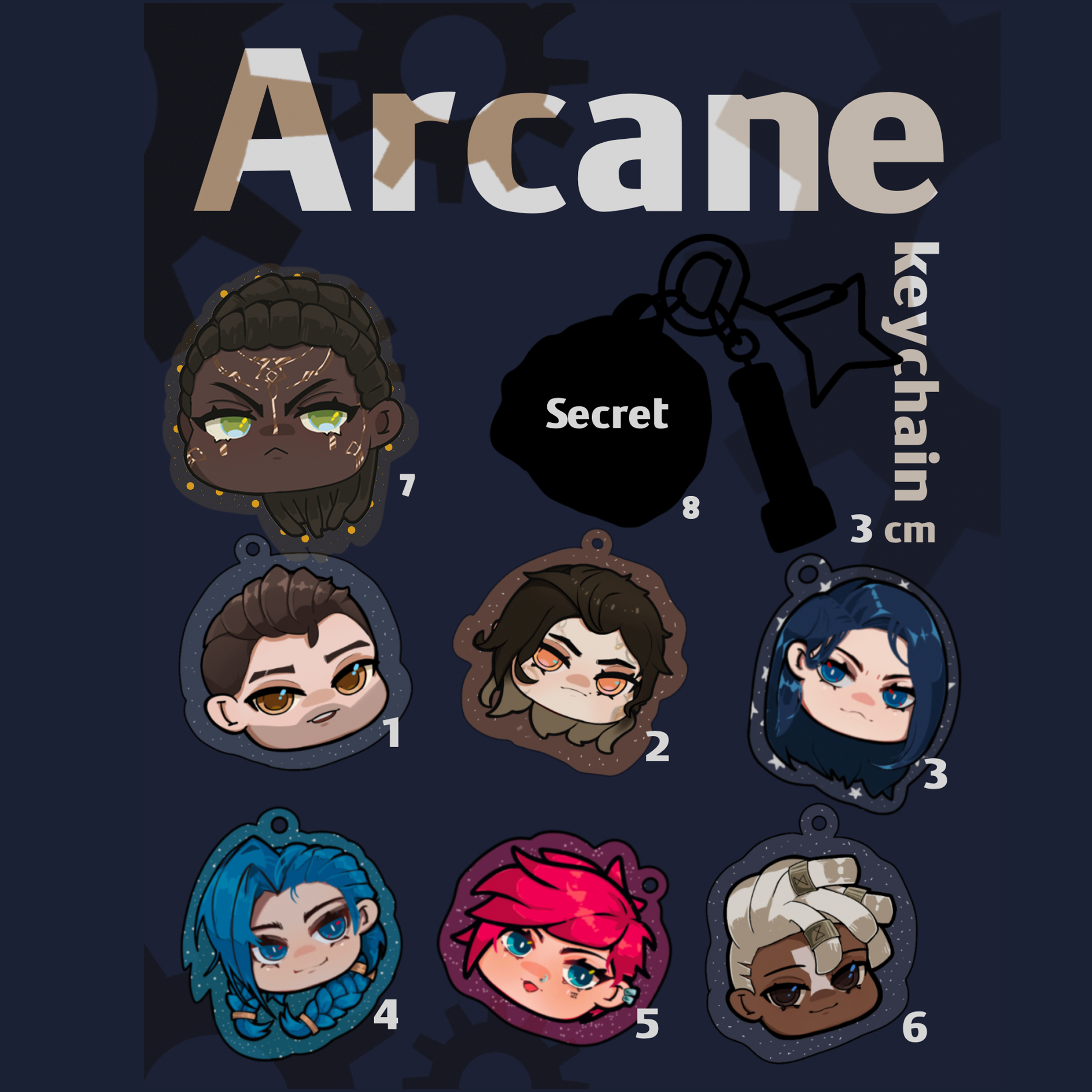 Гача Аркейн брелок 3 см