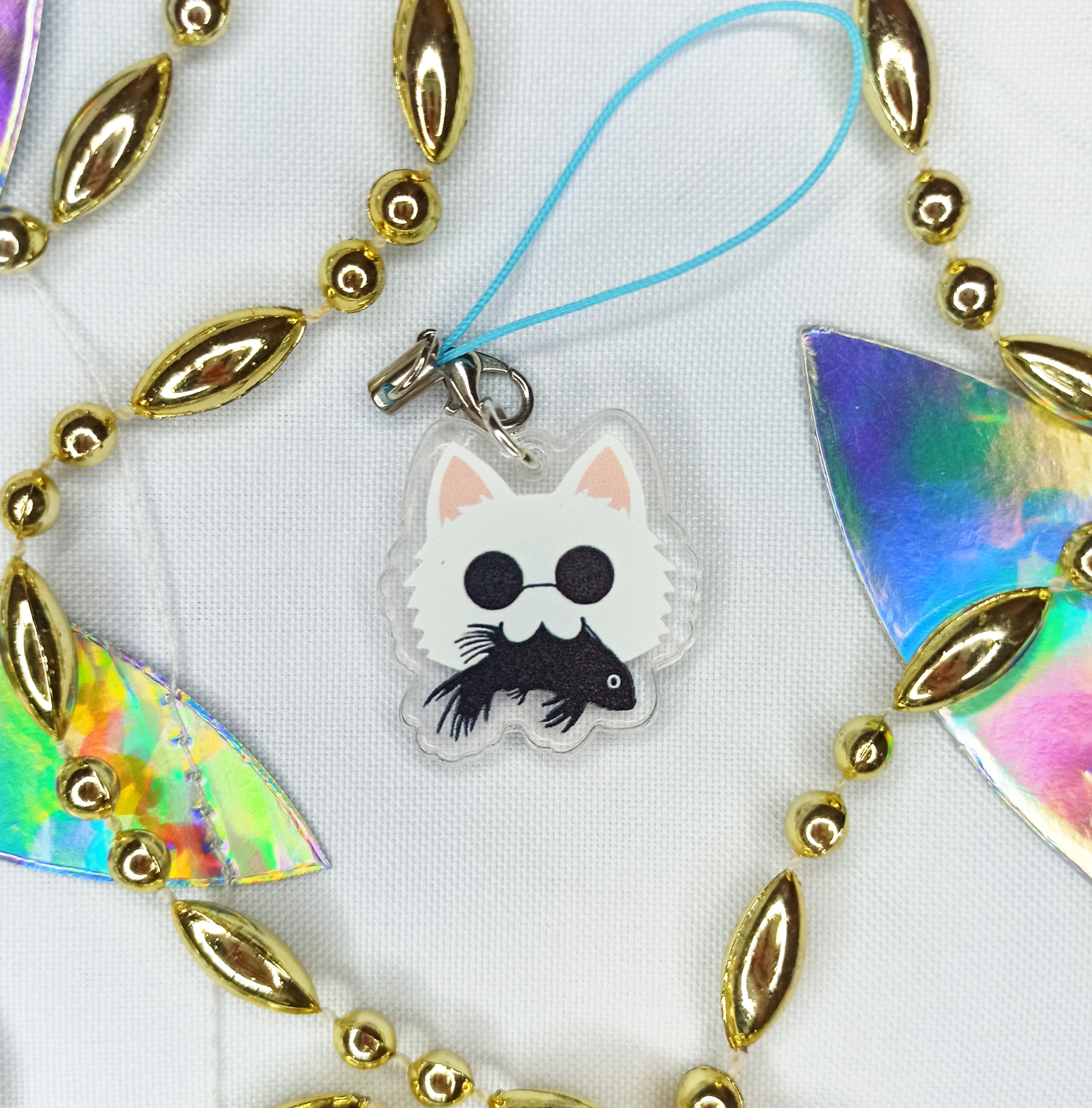 Брелок Годжо кот 3см