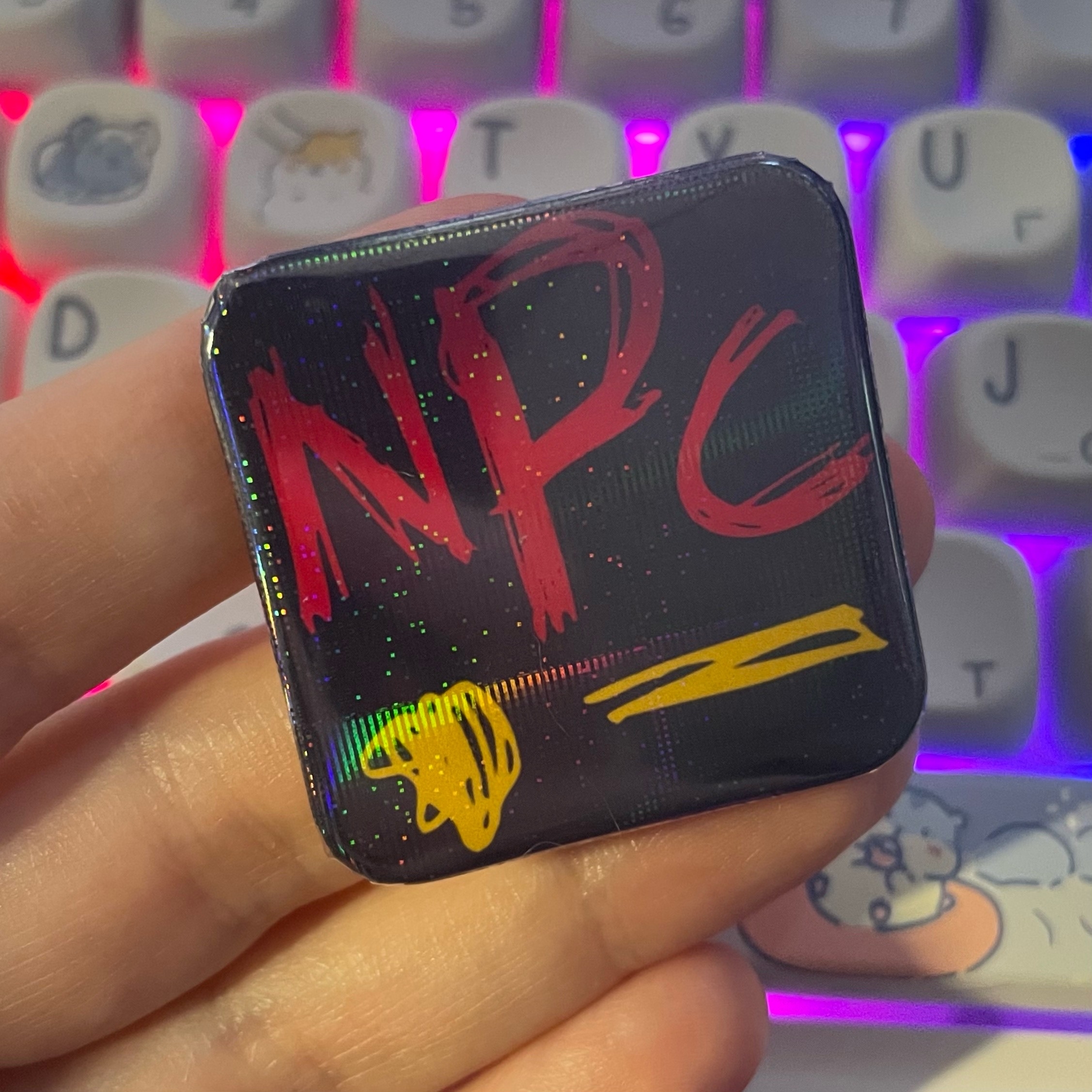 Значок НПС квадрат 37мм