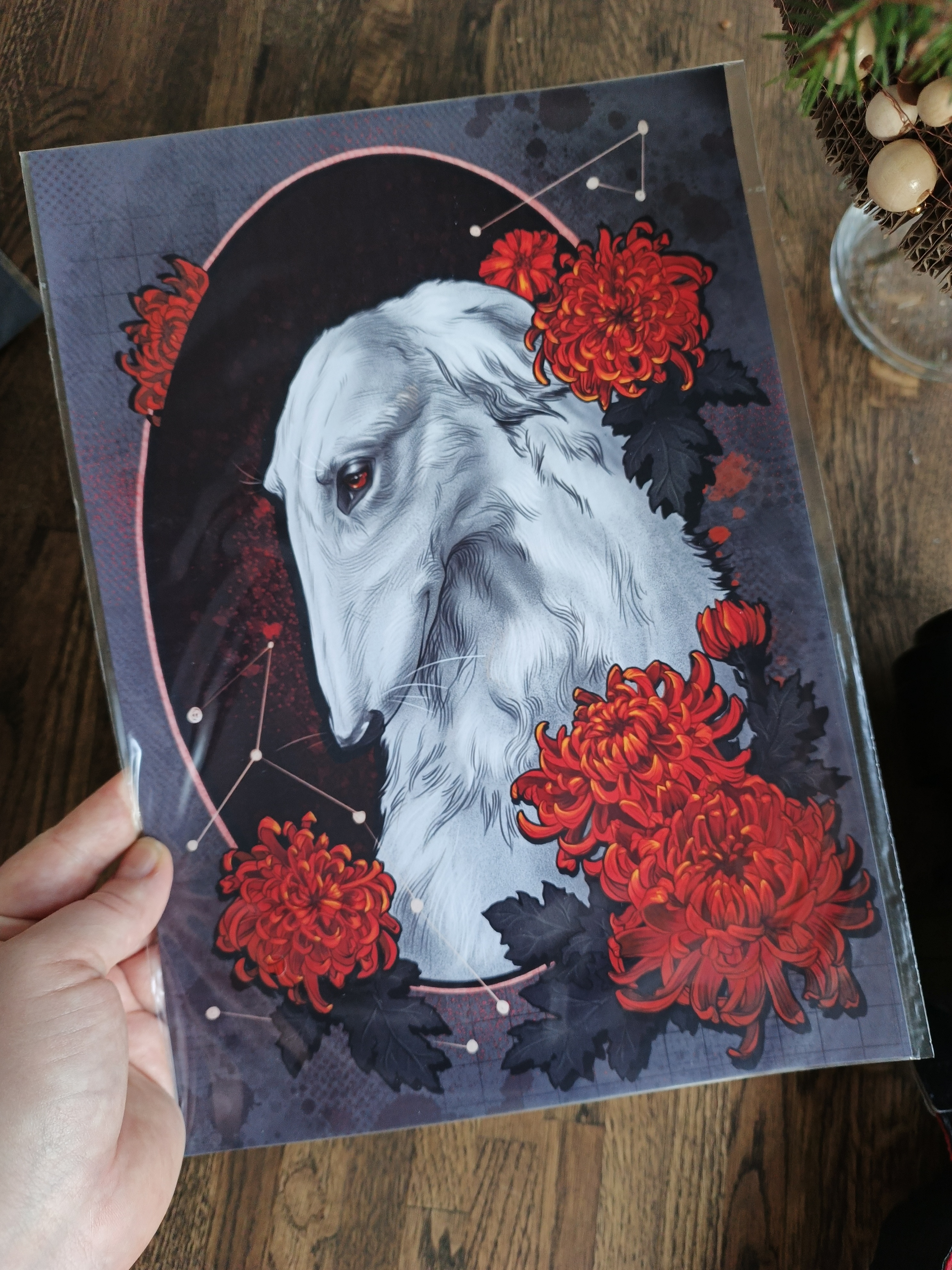 Принт А4 "Собака оранжевая"