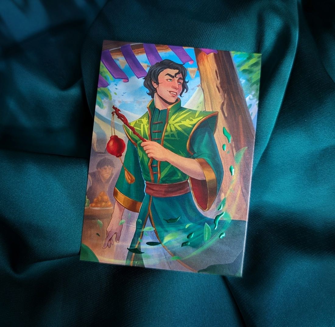 Карточка Зеленая фольга