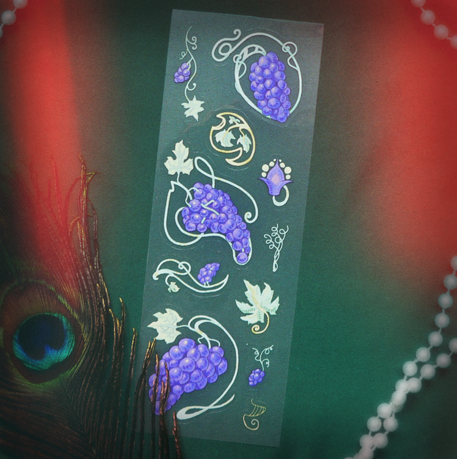 Наклейки виноград улун