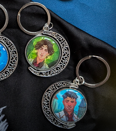 Брелок луна сине-зеленый ДжейсВик