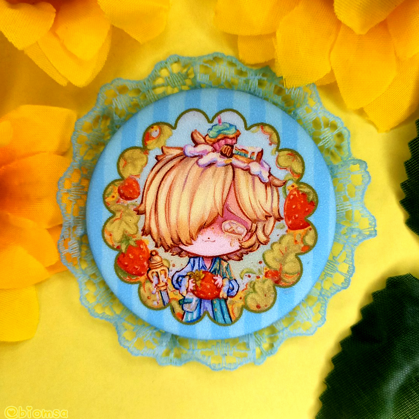 Значок 50 мм сахар Эндрю Сыр