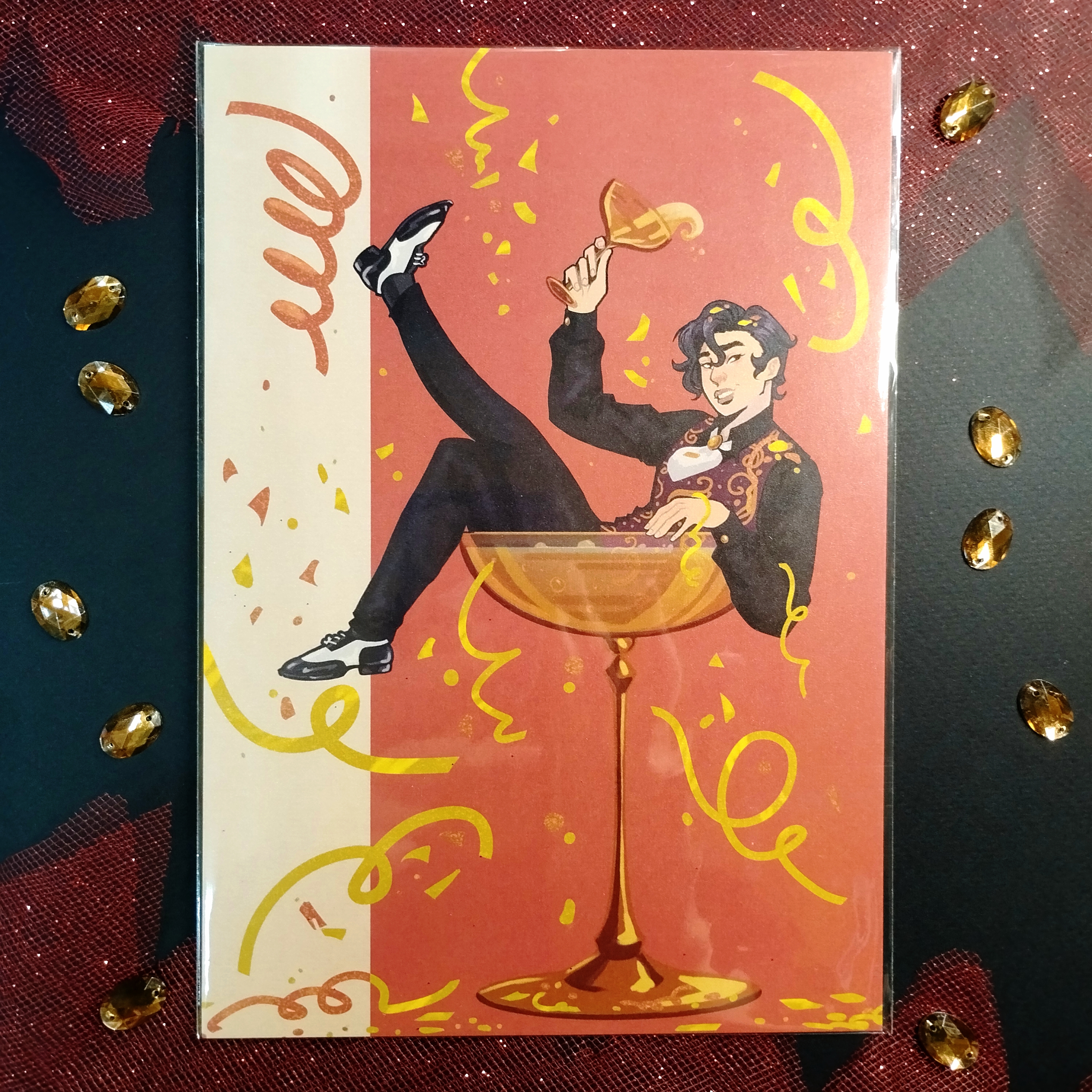 Парень в бокале