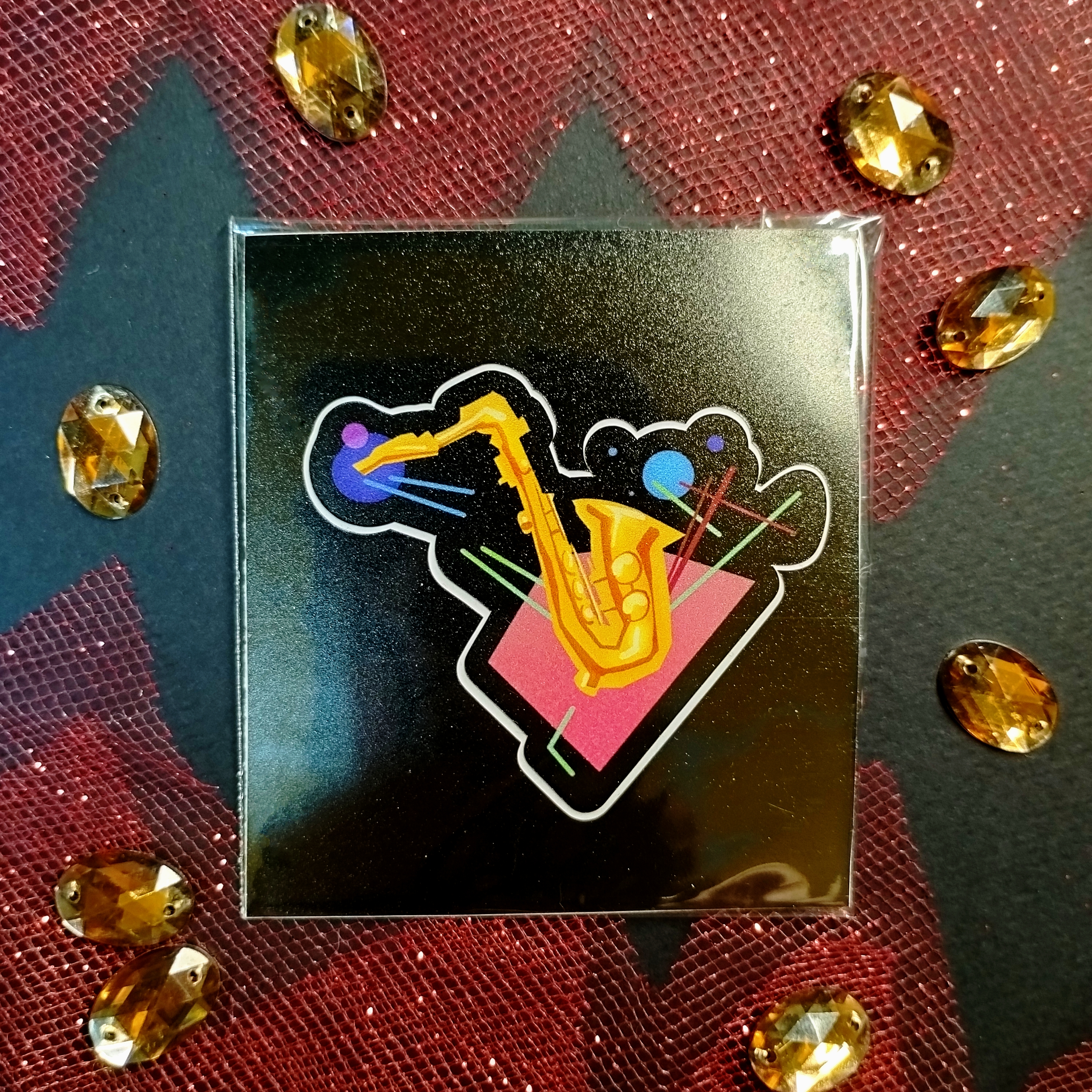 Наклейка саксофон