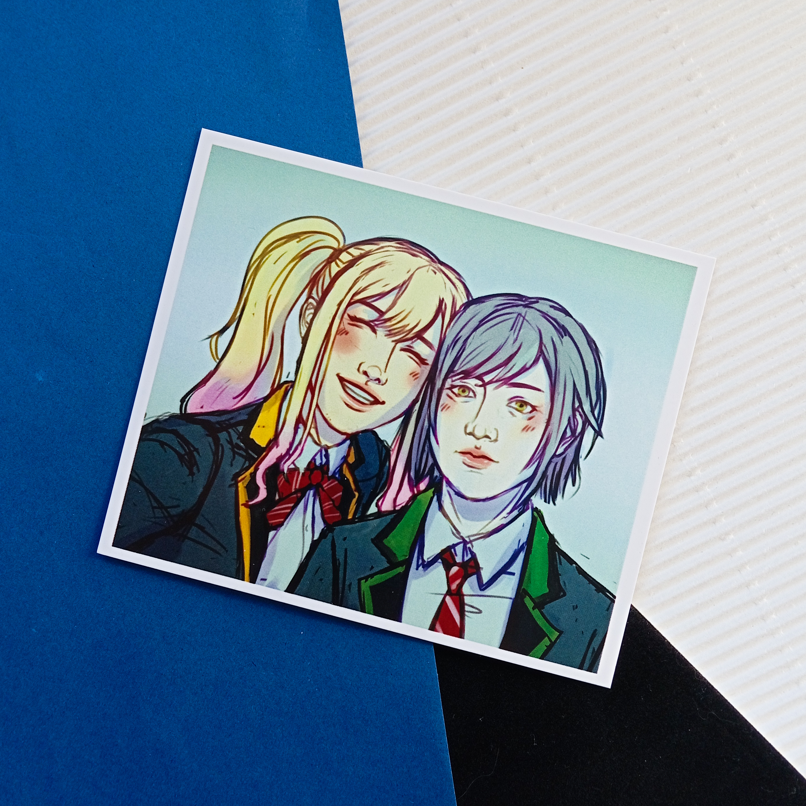 Открытка “Секай” Саки и Шихо