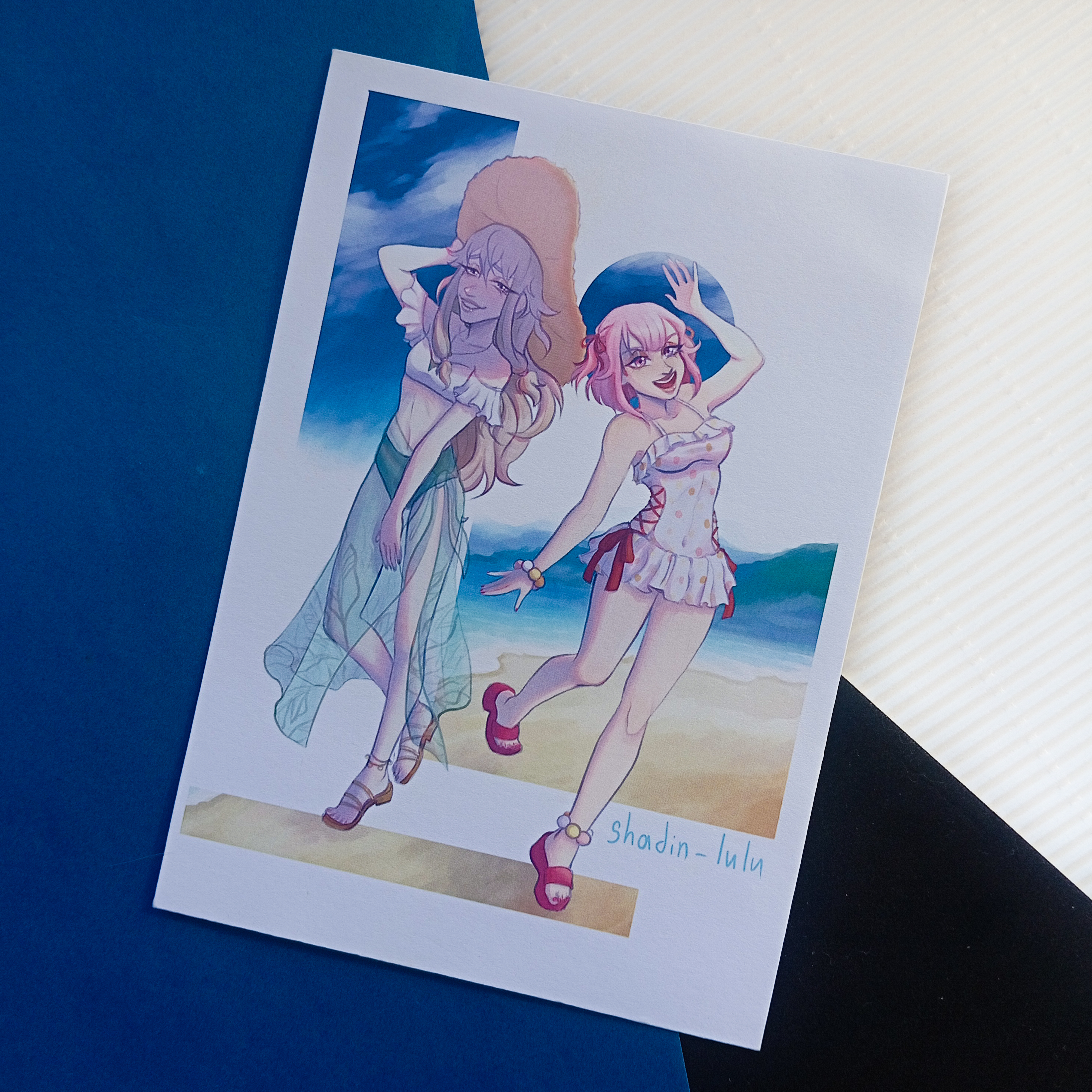 Открытка “Секай” летние Эму и Нене