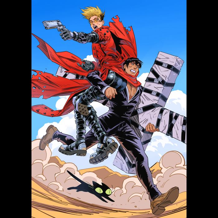 Открытка А5 Вэш и Вульфвуд бегут