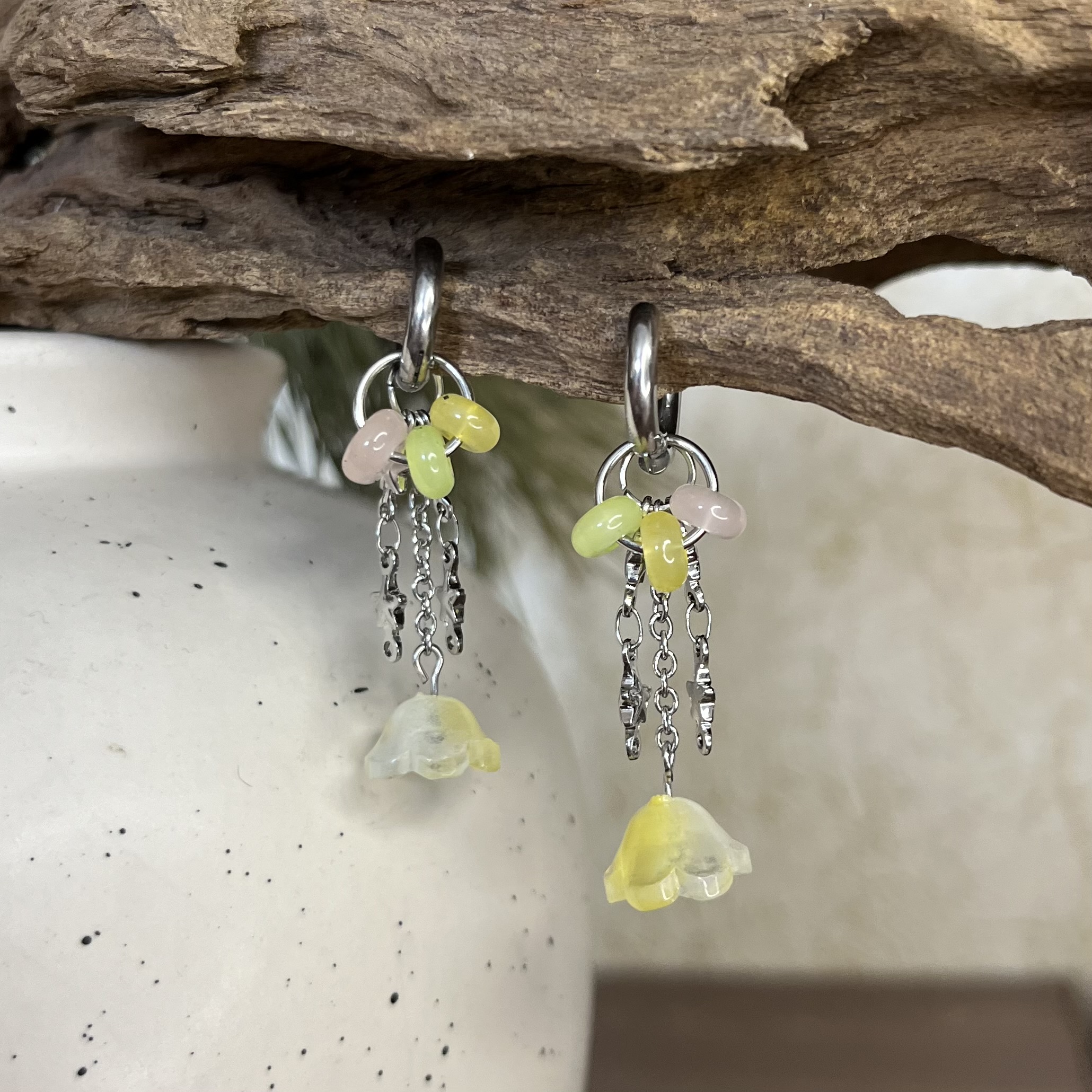 Серьги-конго «Небо после дождя»