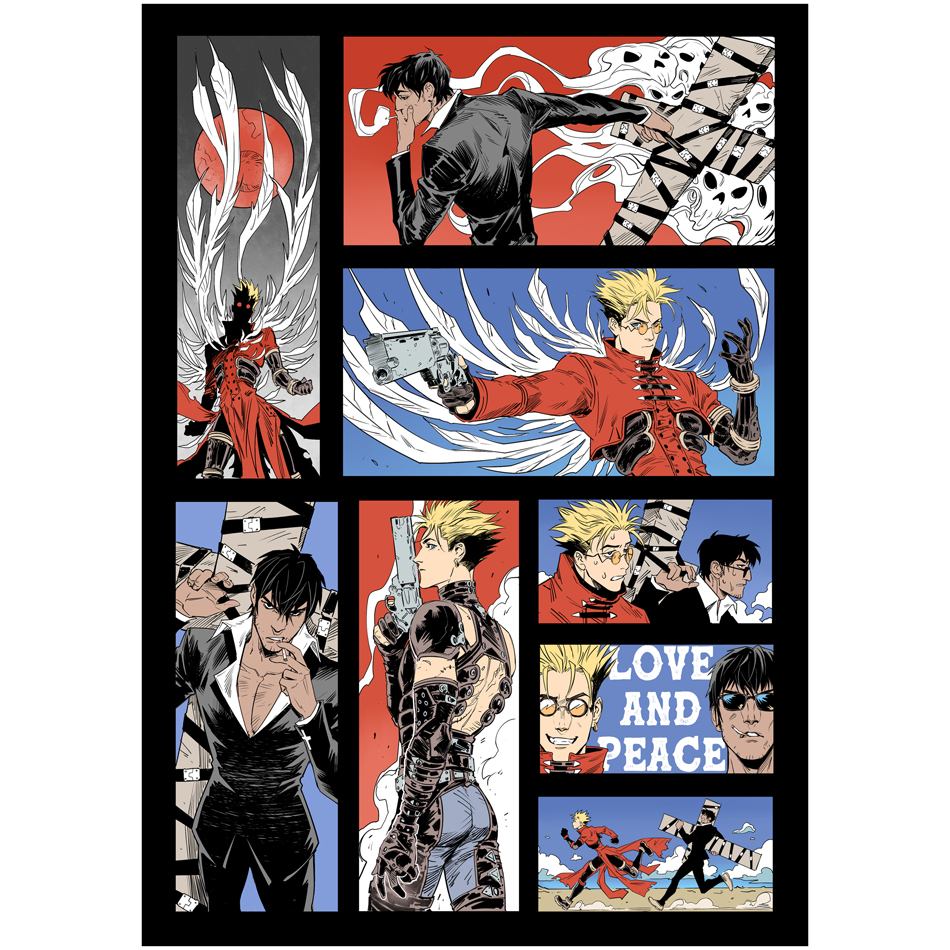 Стикеры А5 Триган комикс