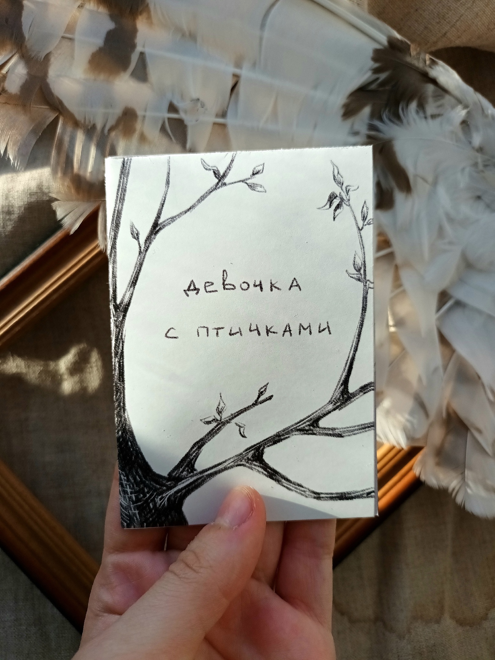 Мини-зин Девочка с птичками