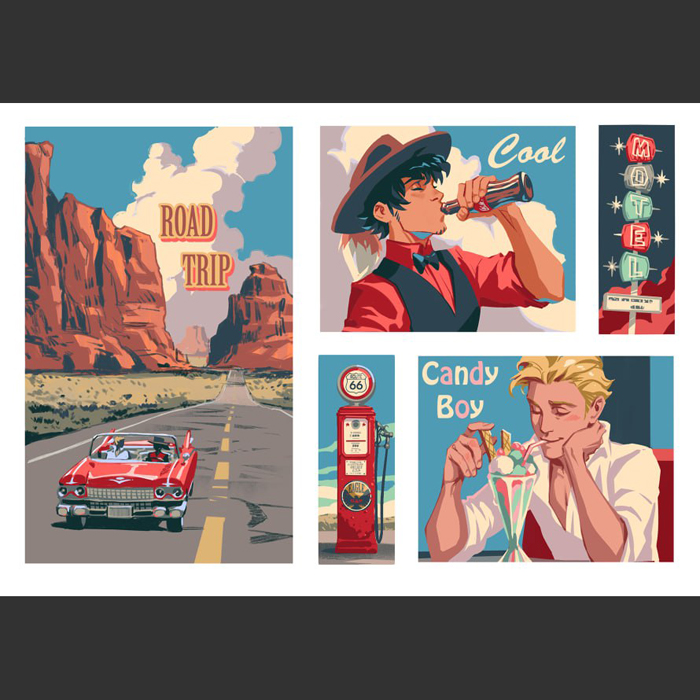 Стикеры А6 Форти и Эван