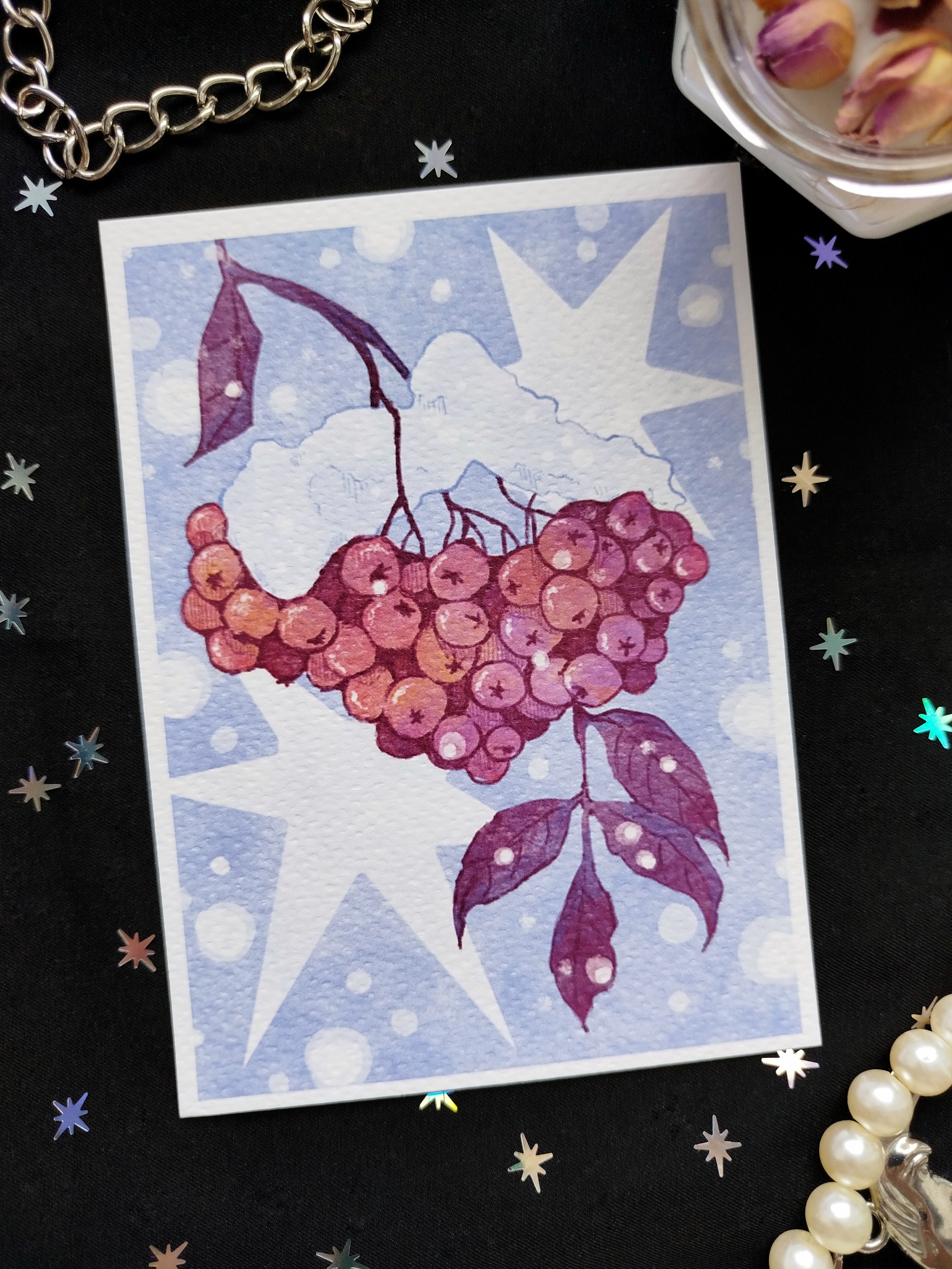 Открытка "Рябина"