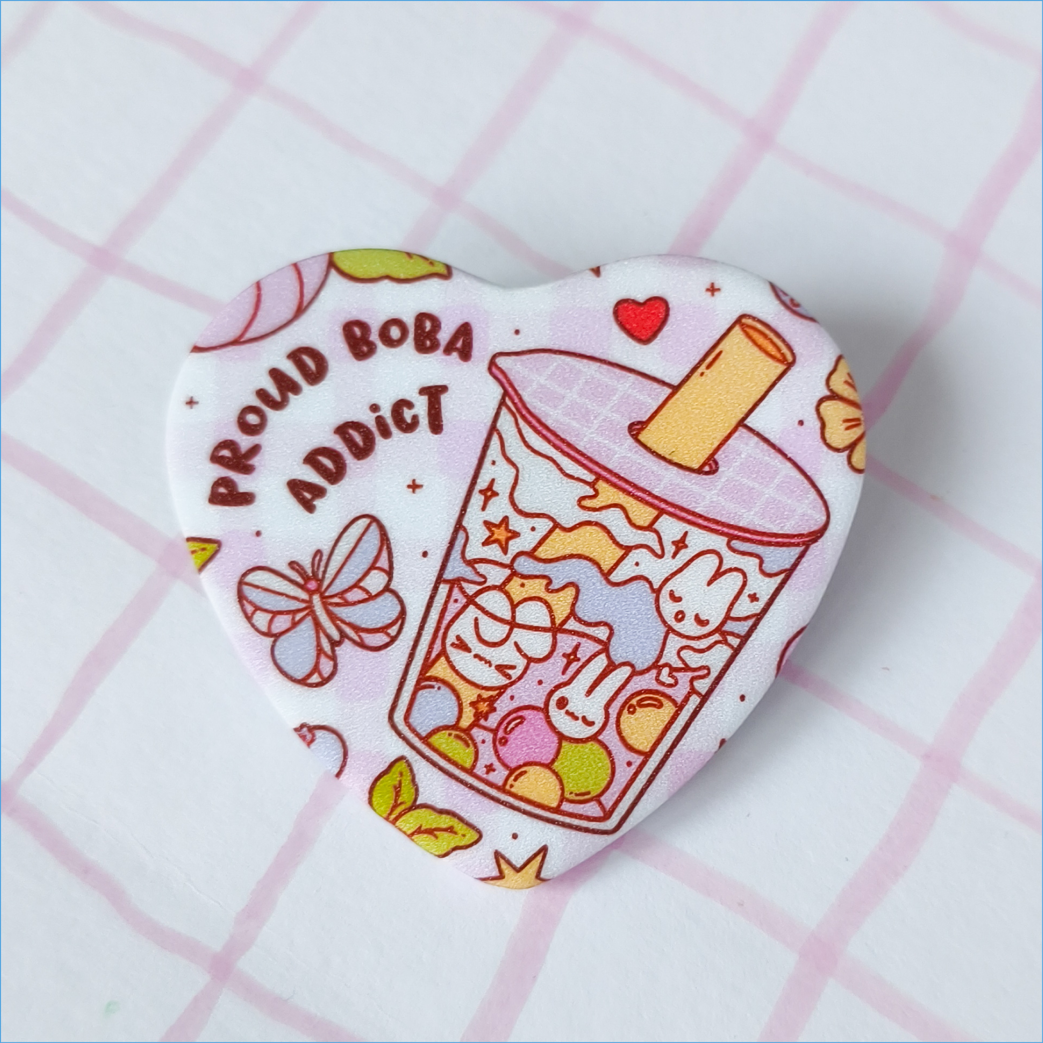 Значок-сердце Гордый любитель бобы