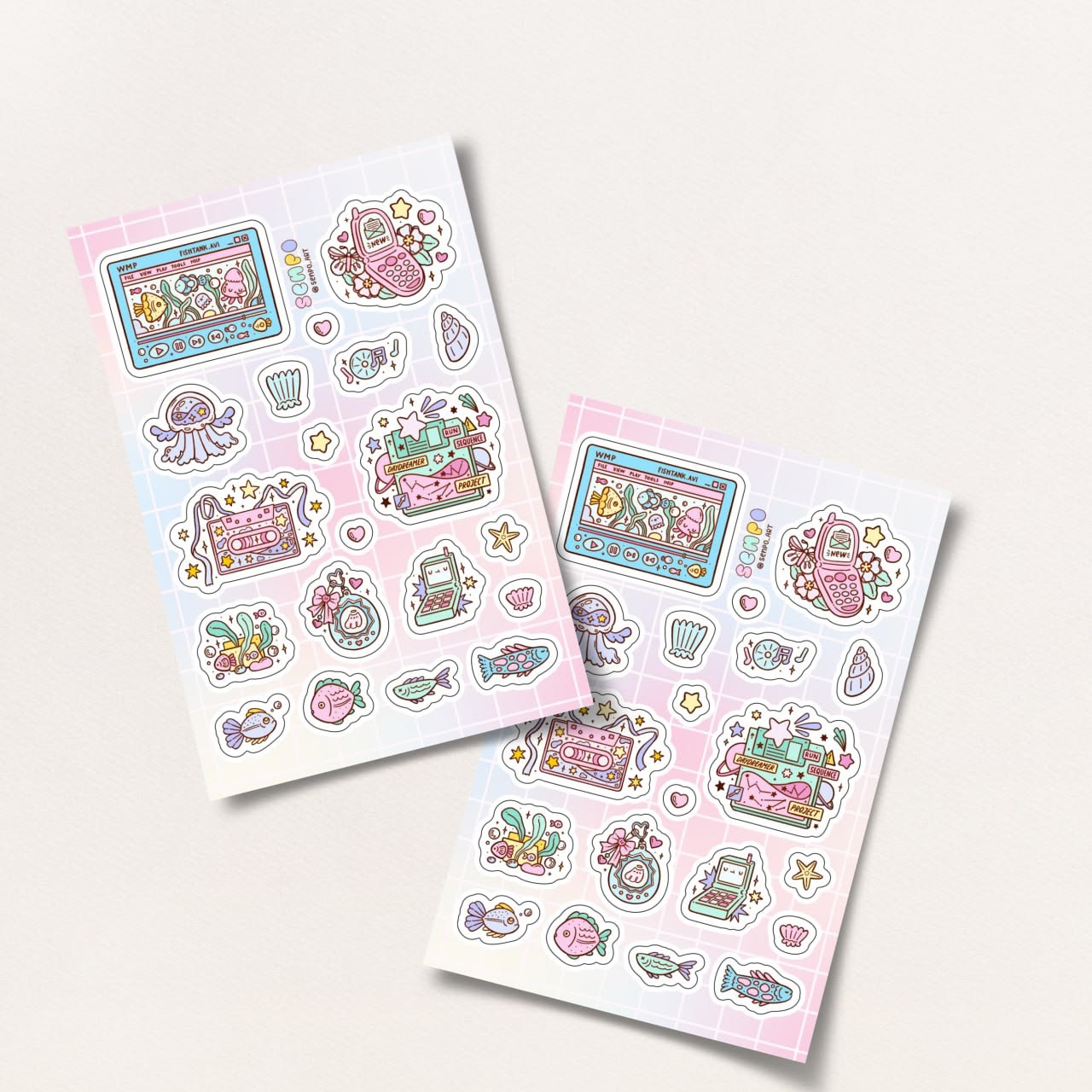 Наклейки Ретро рыбки