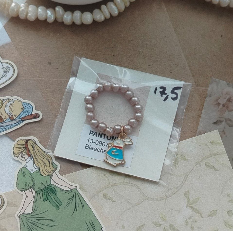 Кольцо 175 с подвеской "Кролик"