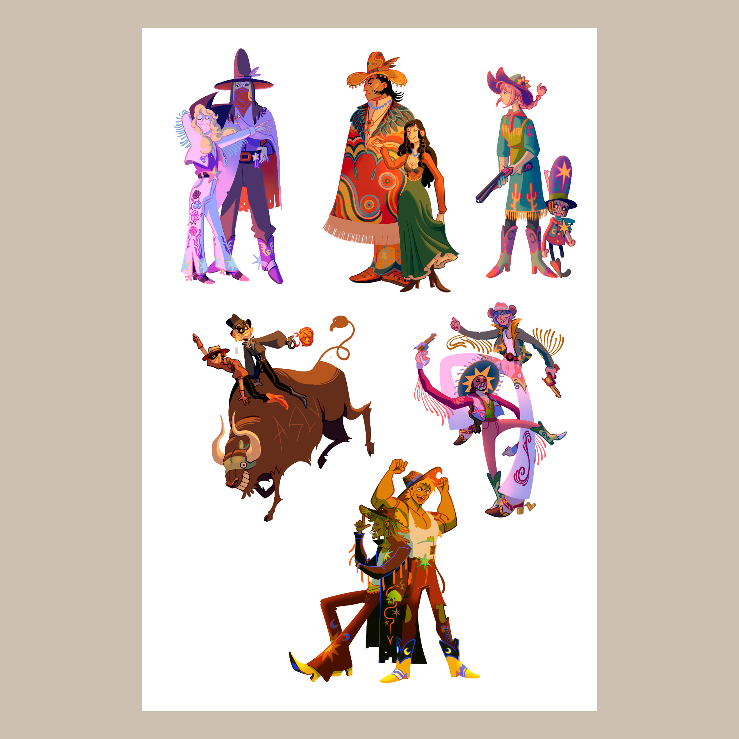 Стикерпак "Дикий Запад АУ"