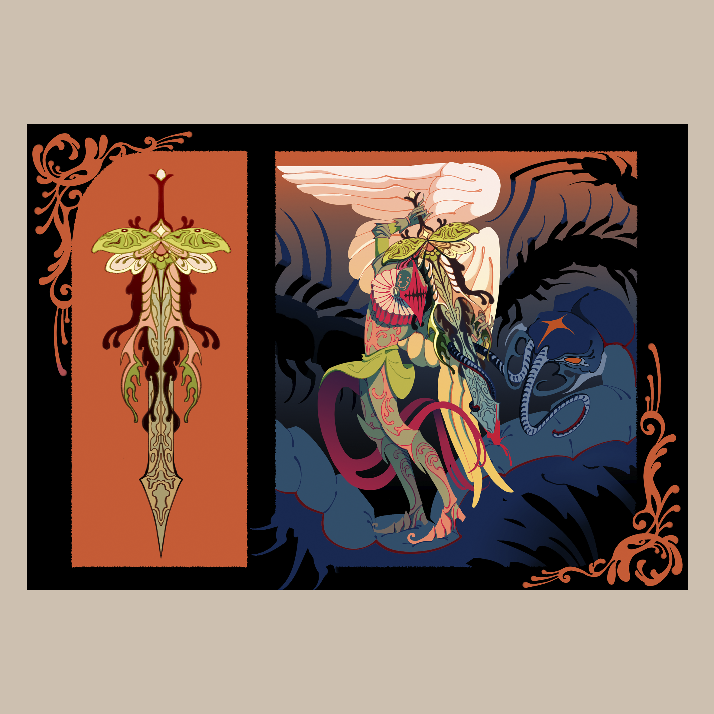 Открытка "Рыцарь-колибри"