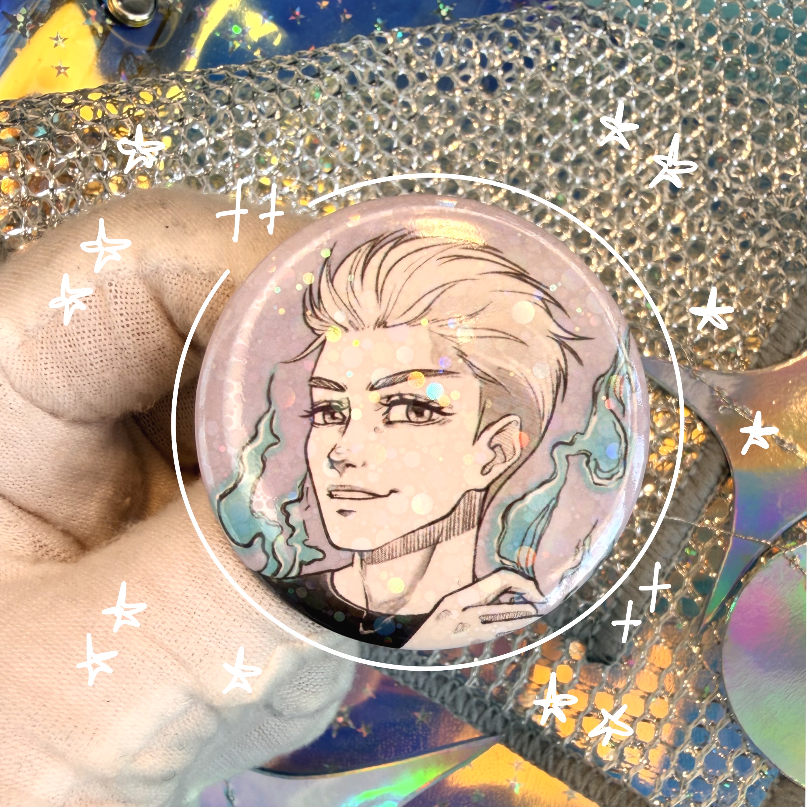 Значок 44 мм, Годжо, Магич. битва, точки