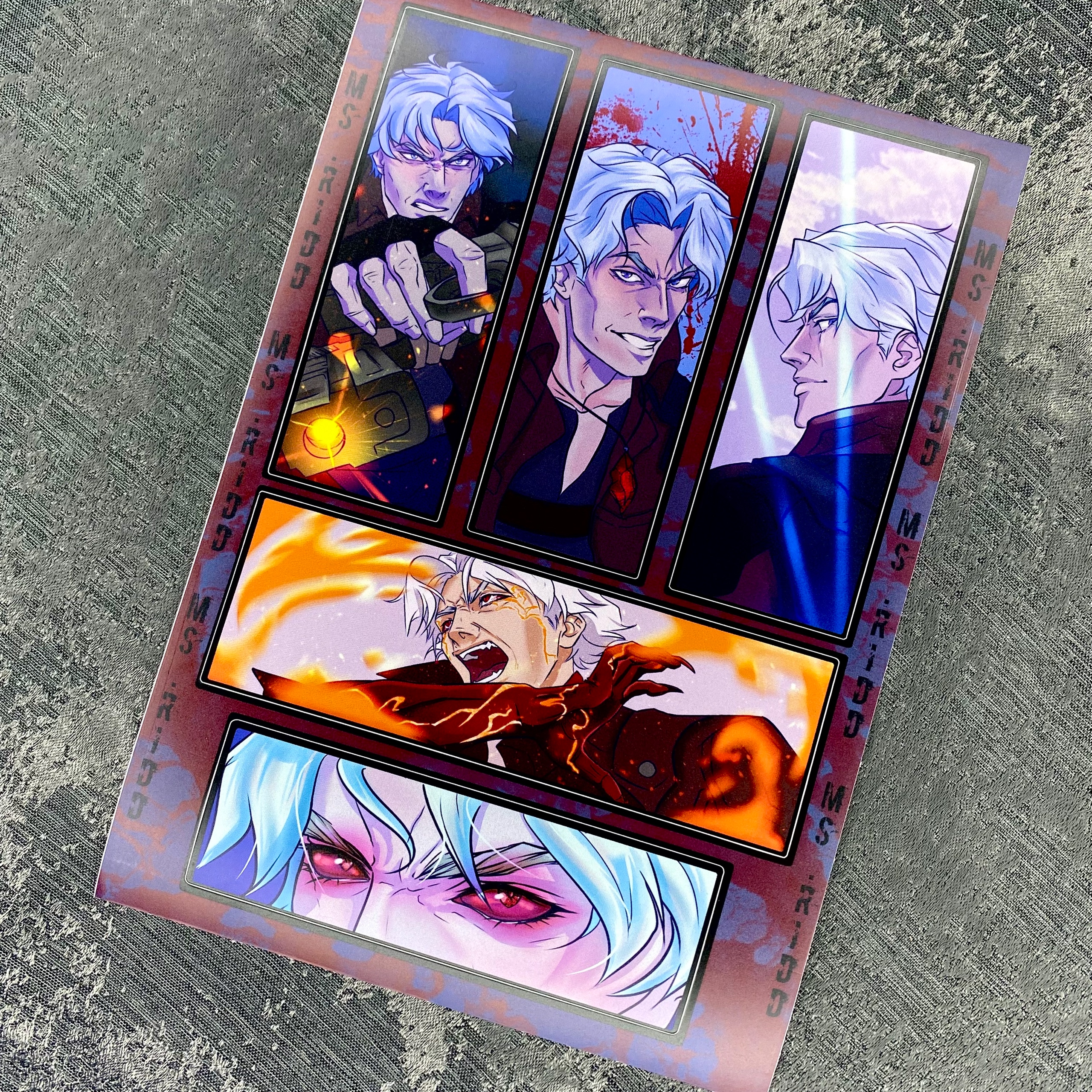 Стикеры А5 Данте Дьявол может плакать / Devil May Cry