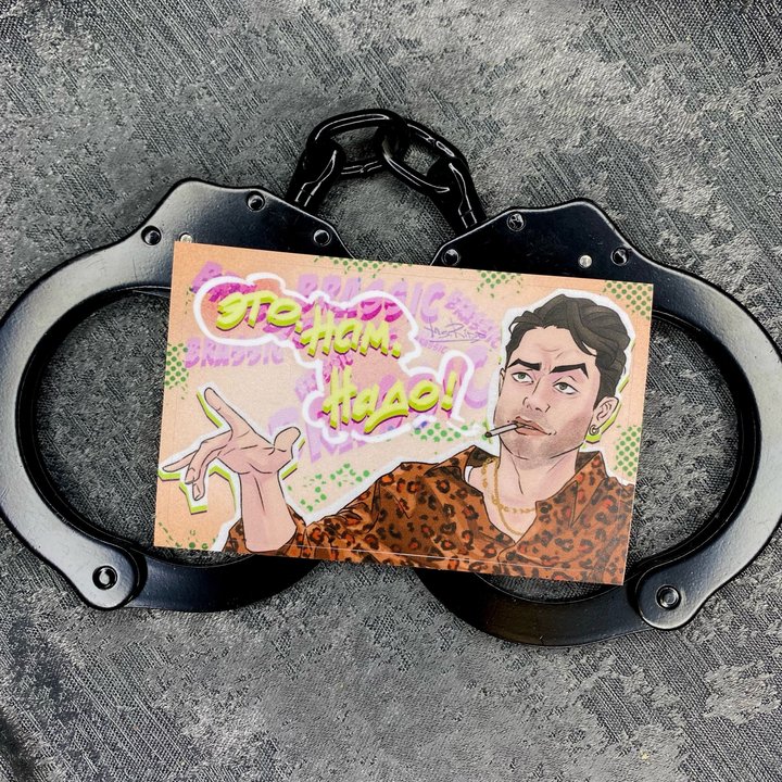 Наклейка на карту Томмо Голяк / Без денег / Brassic