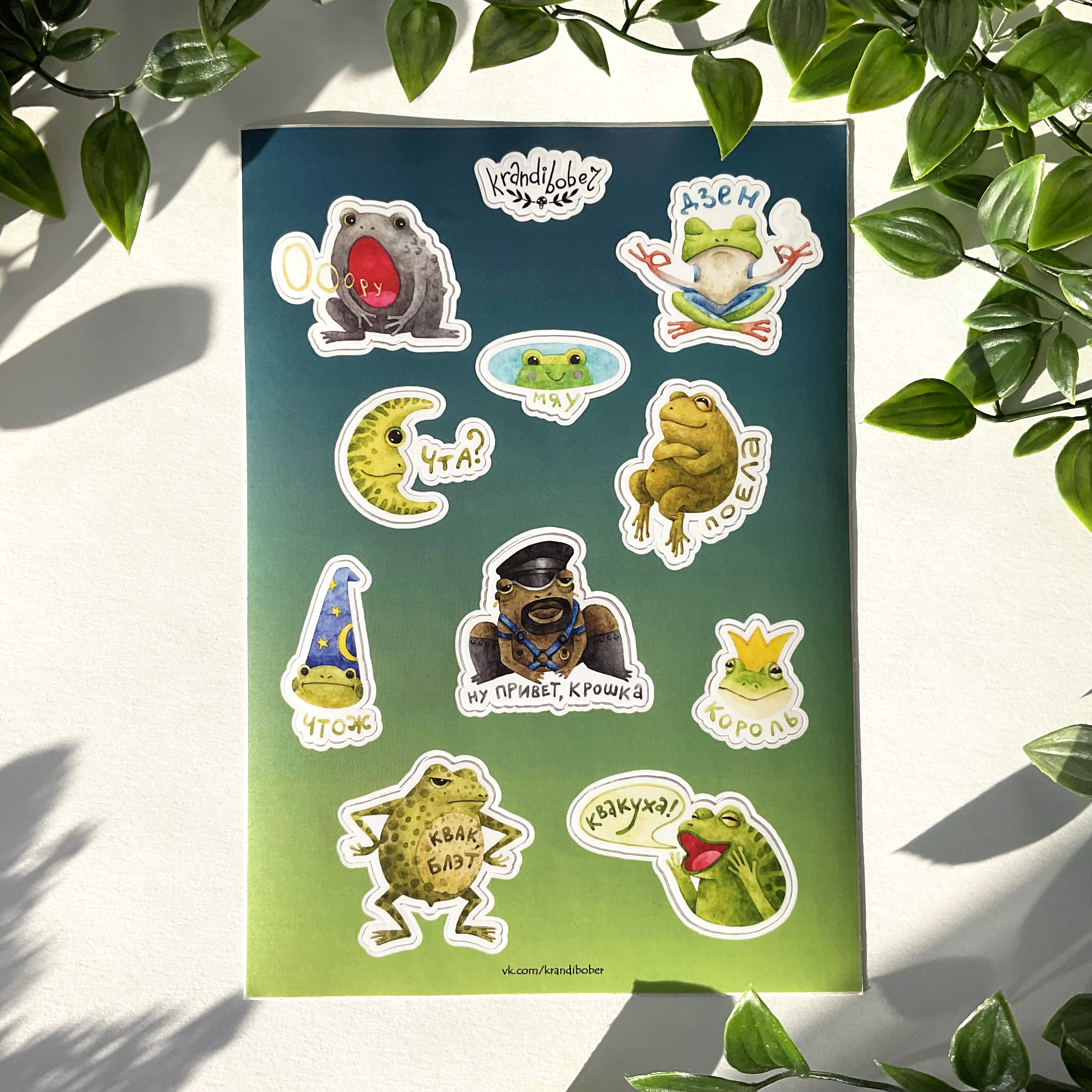 Стикерпак А5 «Лягухи смешные»